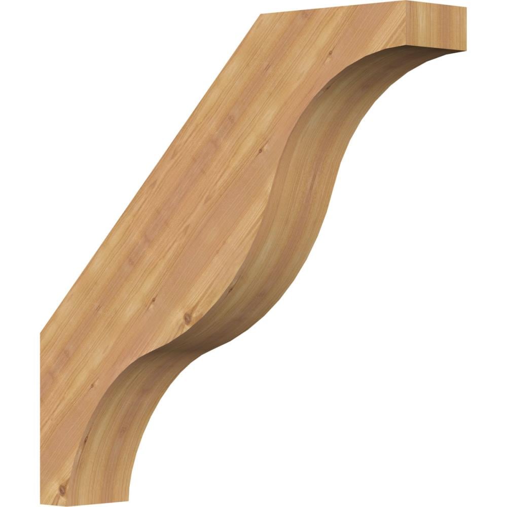 Ekena Millwork BRC06X30X30FST00SWR 5-1/2-in x 30-in x 30-in Western Red Cedar Unfinished Wood Funston Smooth Knee Brace