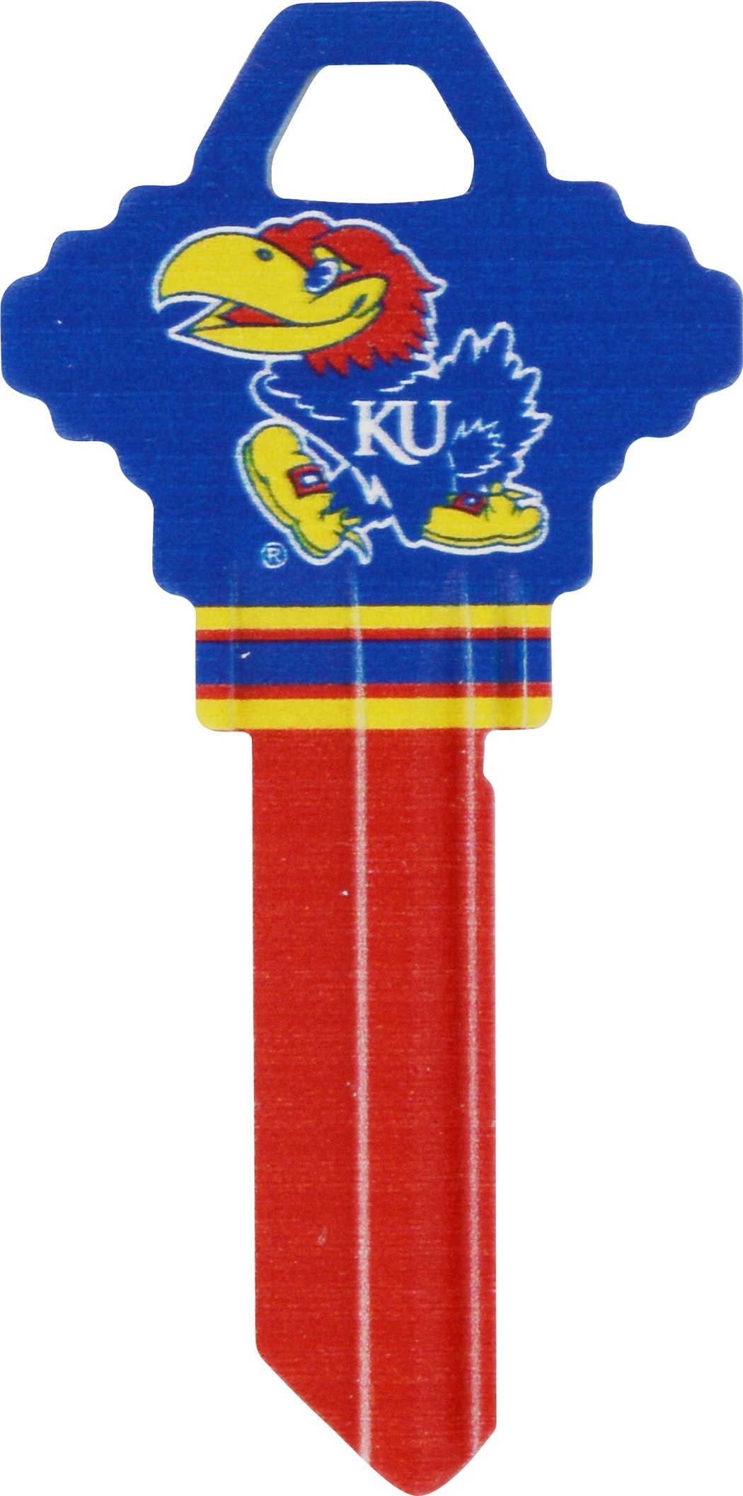 Fanatix 89961 Kansas Jayhawks Multicolored Sports Key Brass House/Entry Key Blank