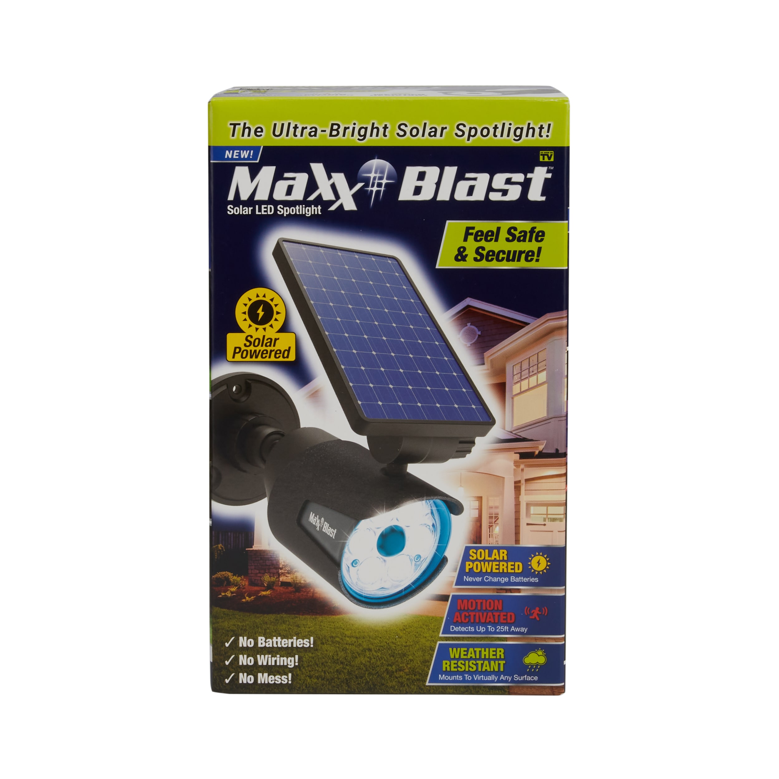 straf Aanvankelijk acre Maxx Blast 4-Watt Black Solar LED Spot Light Motion Sensor in the Spot &  Flood Lights department at Lowes.com