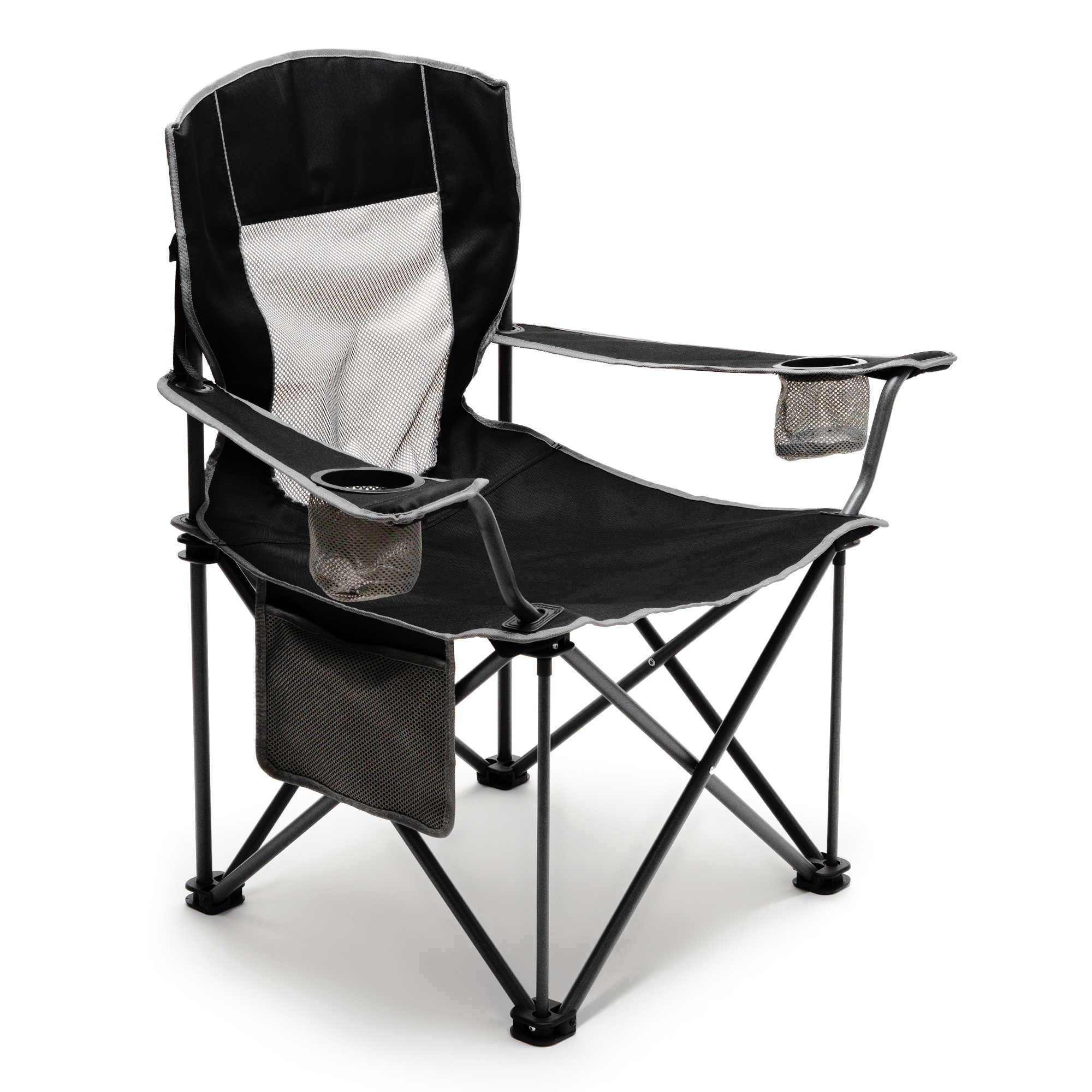 Mondawe MO-CCAC2481BBK1 Polyester Black Folding Camping chair Carrying Strap/Handle Included