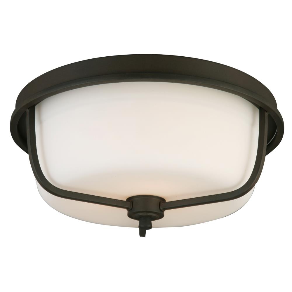 EGLO 202793A Mayview 1 -Light 15.98-in Matte Bronze Flush Mount Light