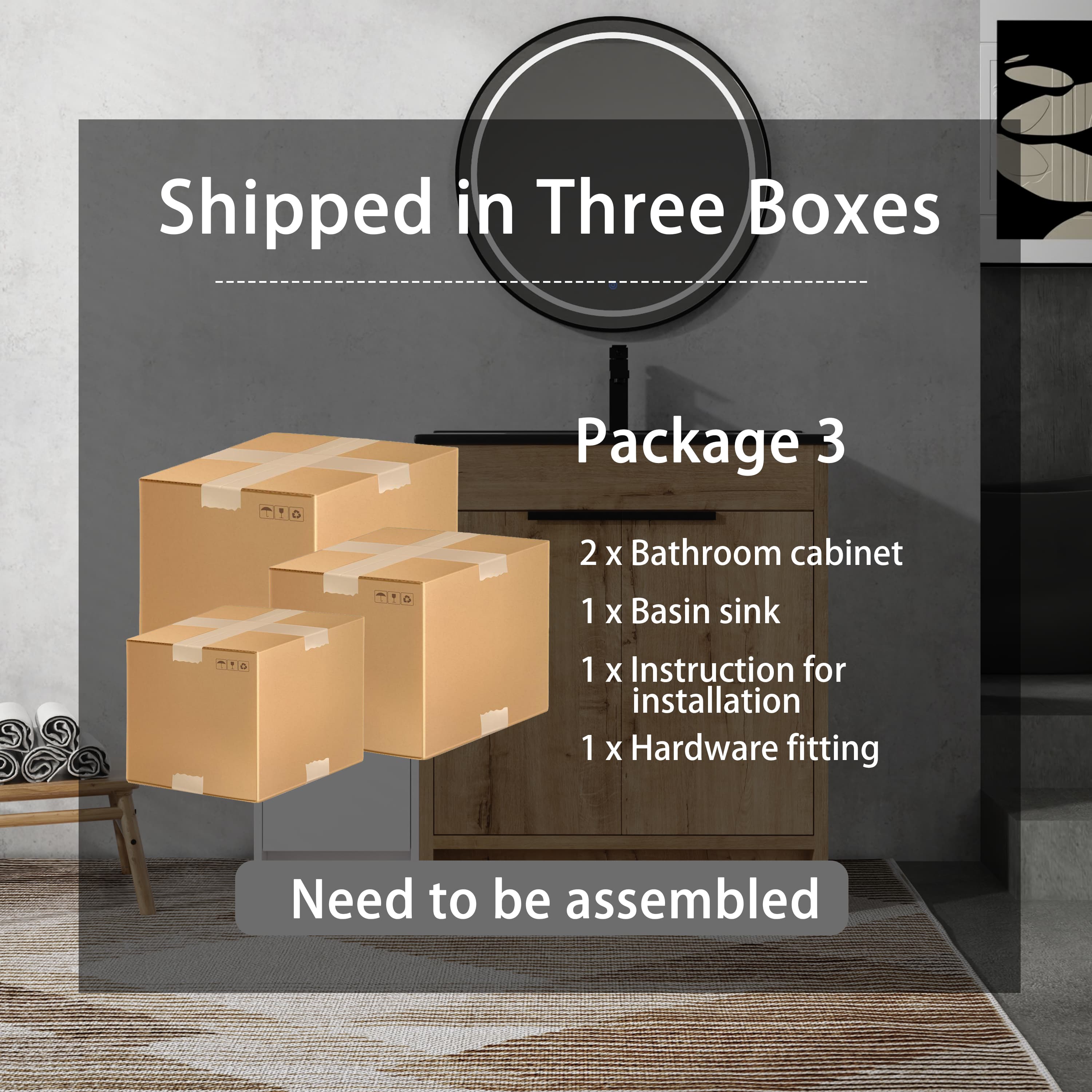 Vynxaria LEXY1330-DJYS-SZT100 Bath-Vanity-Combo - View #6