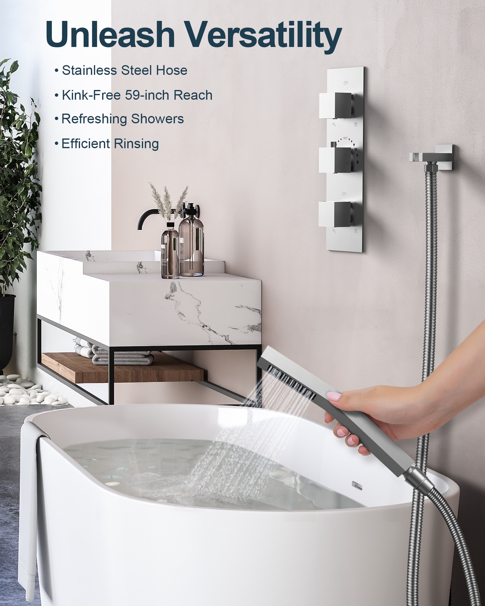 GRANDJOY SFS-1069-NK12 Showerhead-Bar-Panels - View #5