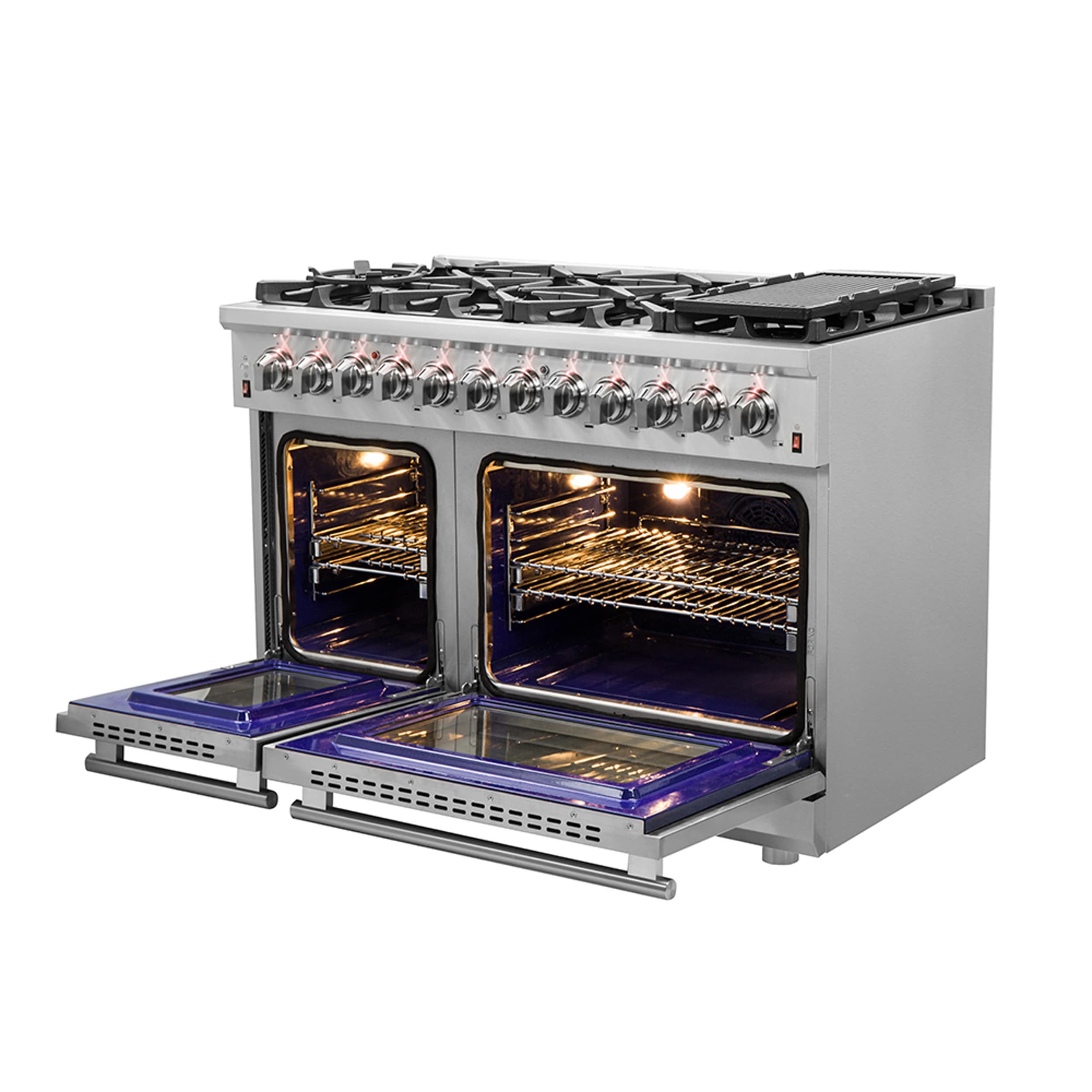 Massimo 48-inch Stainless Steel Dual Fuel Range with Griddle