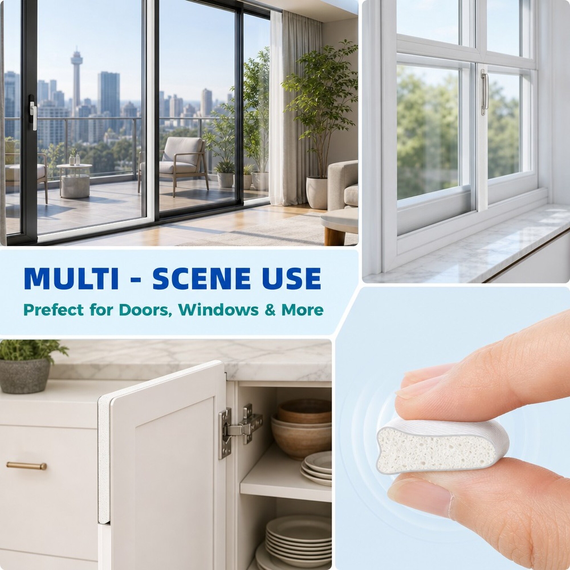 Numhew White Wedge Weatherstripping Foam with PE Cover 196-in L for ...