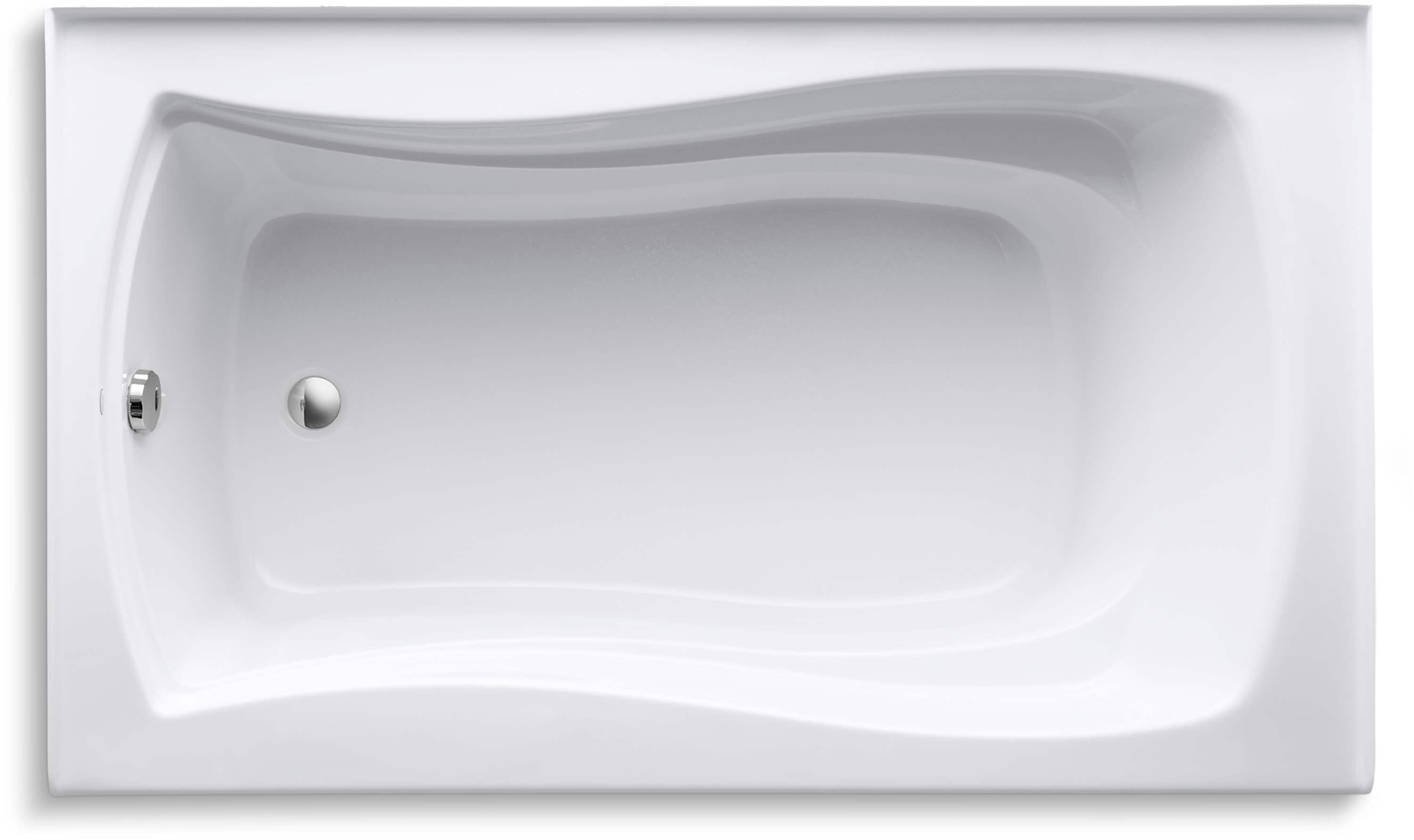 KOHLER Mariposa 36-in x 66-in White Acrylic Hourglass Drop