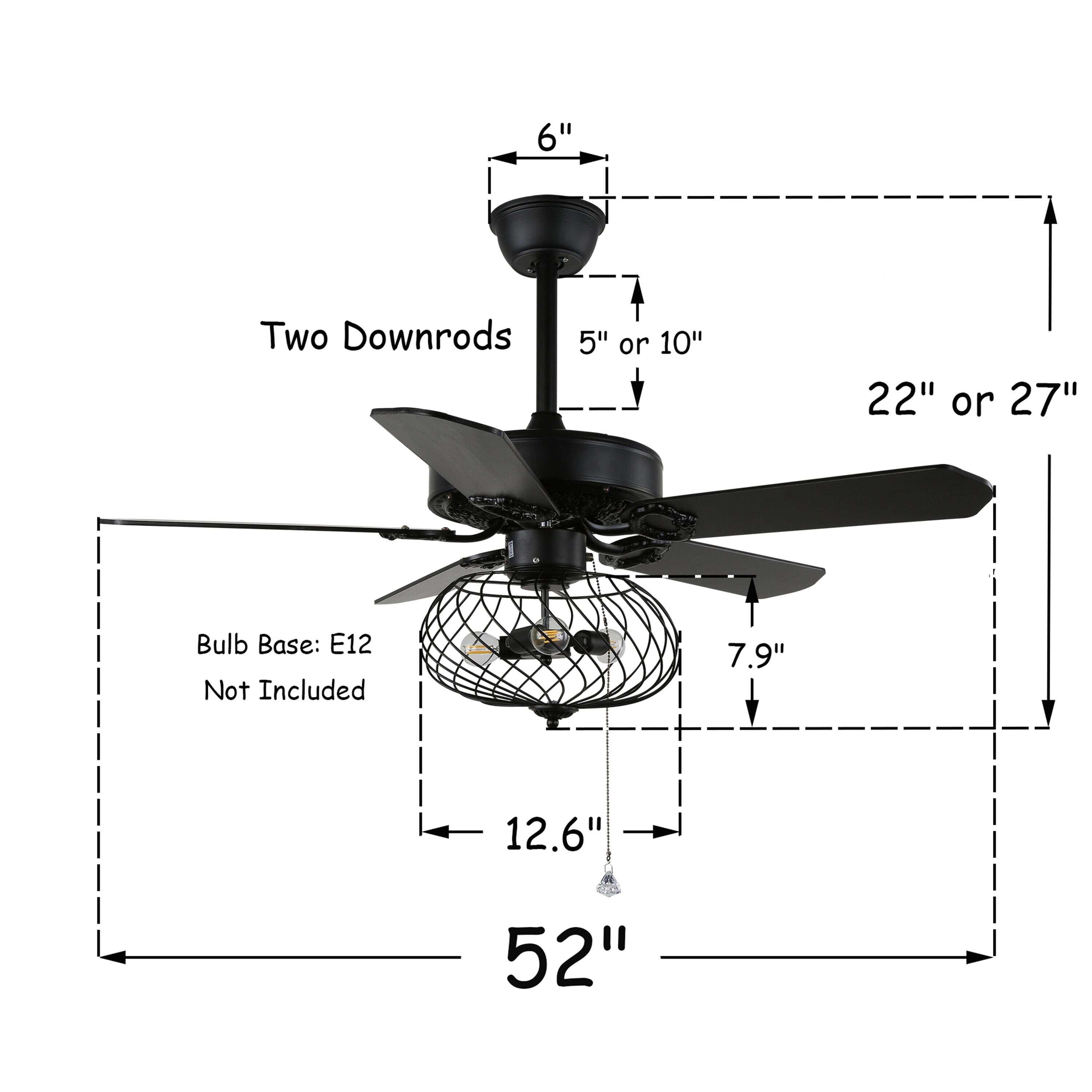 Oaks Decor BD2028-B-52 Ceiling-Fans - View #10