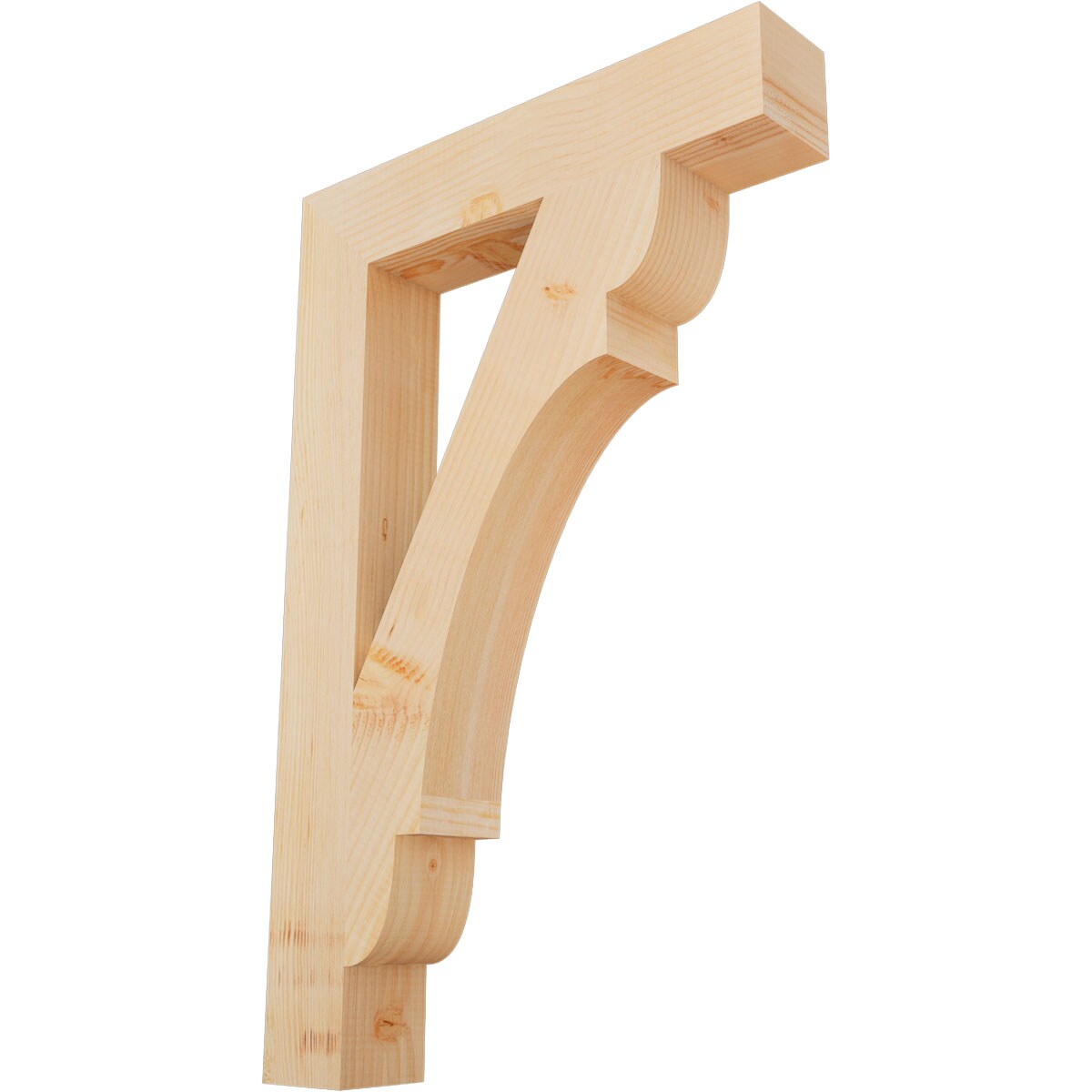 Ekena Millwork BKT04X22X34OLY05SDF Olympic block smooth 3-1/2-in x 22-in x 34-in Douglas fir Brown Wood Standard bracket