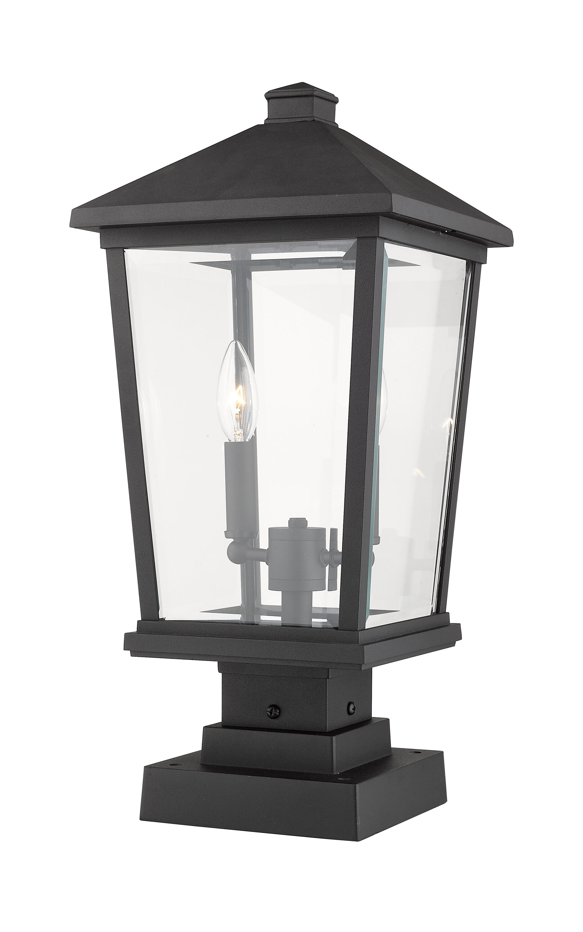 Z-Lite 568PHBS-SQPM-BK Post-Lights - View #2