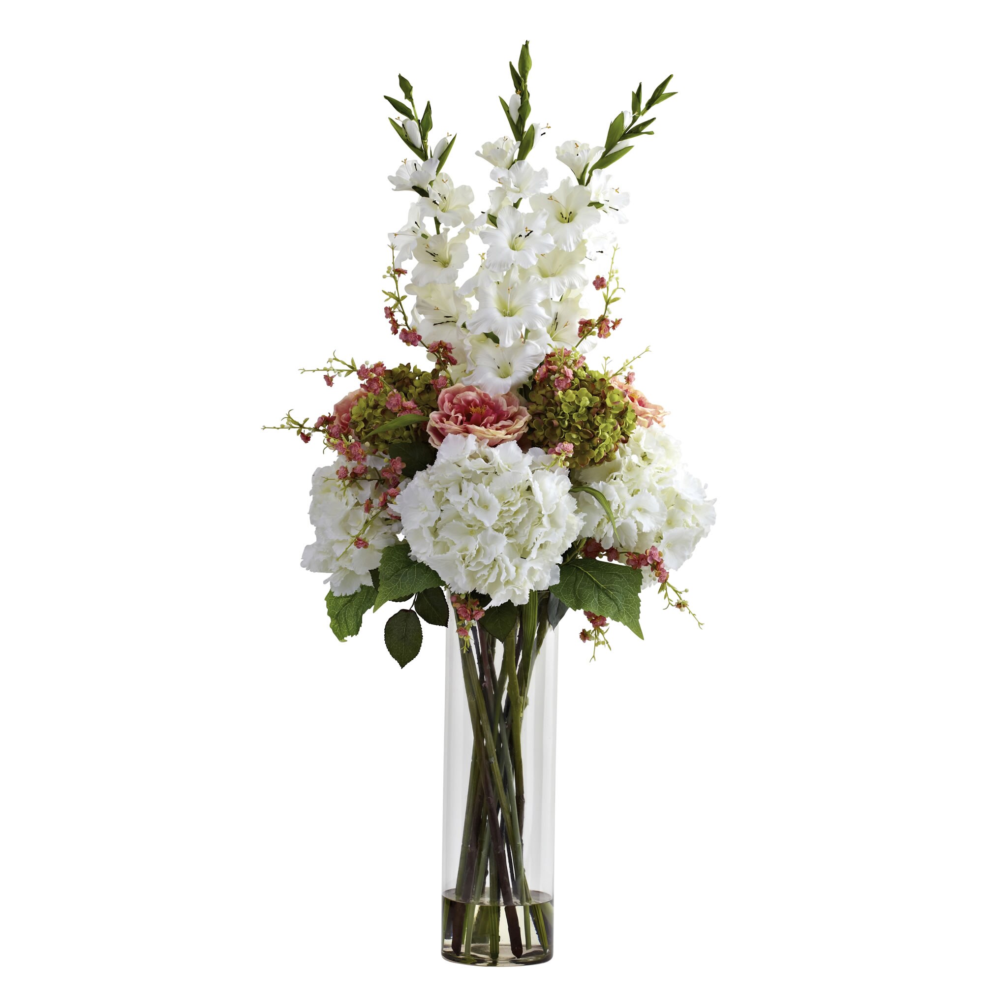 Nearly Natural 1337-WH 48-in Red Indoor Artificial Silk Flowers