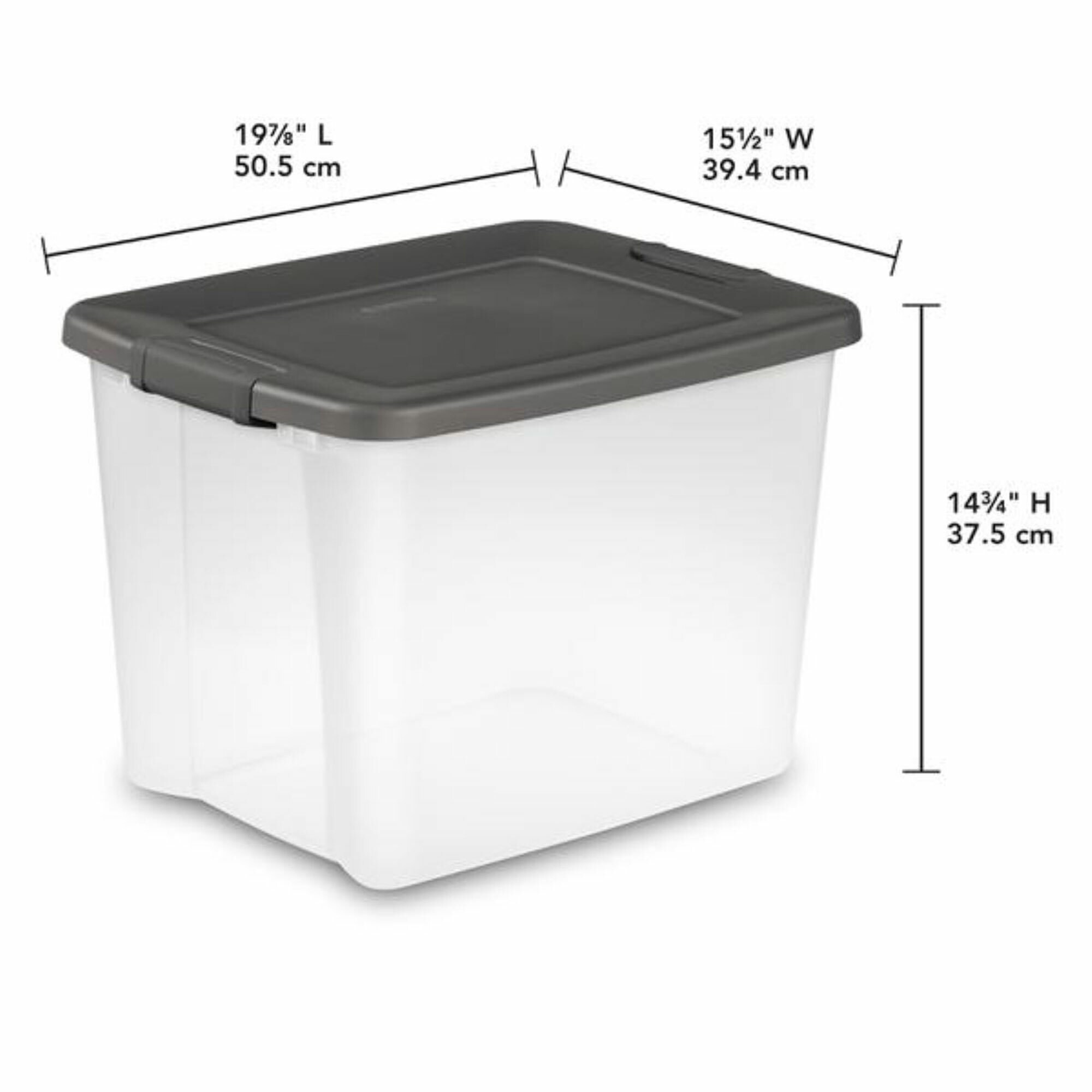 Mainstays 5 Qt. (1.25 gal.) Small Stackable Plastic Closet Storage Box,  Clear, Set of 20 