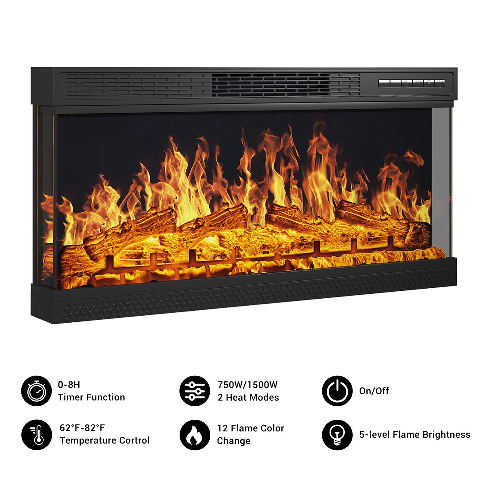 Bapipro TE18A32W Electric-Fireplaces - View #5