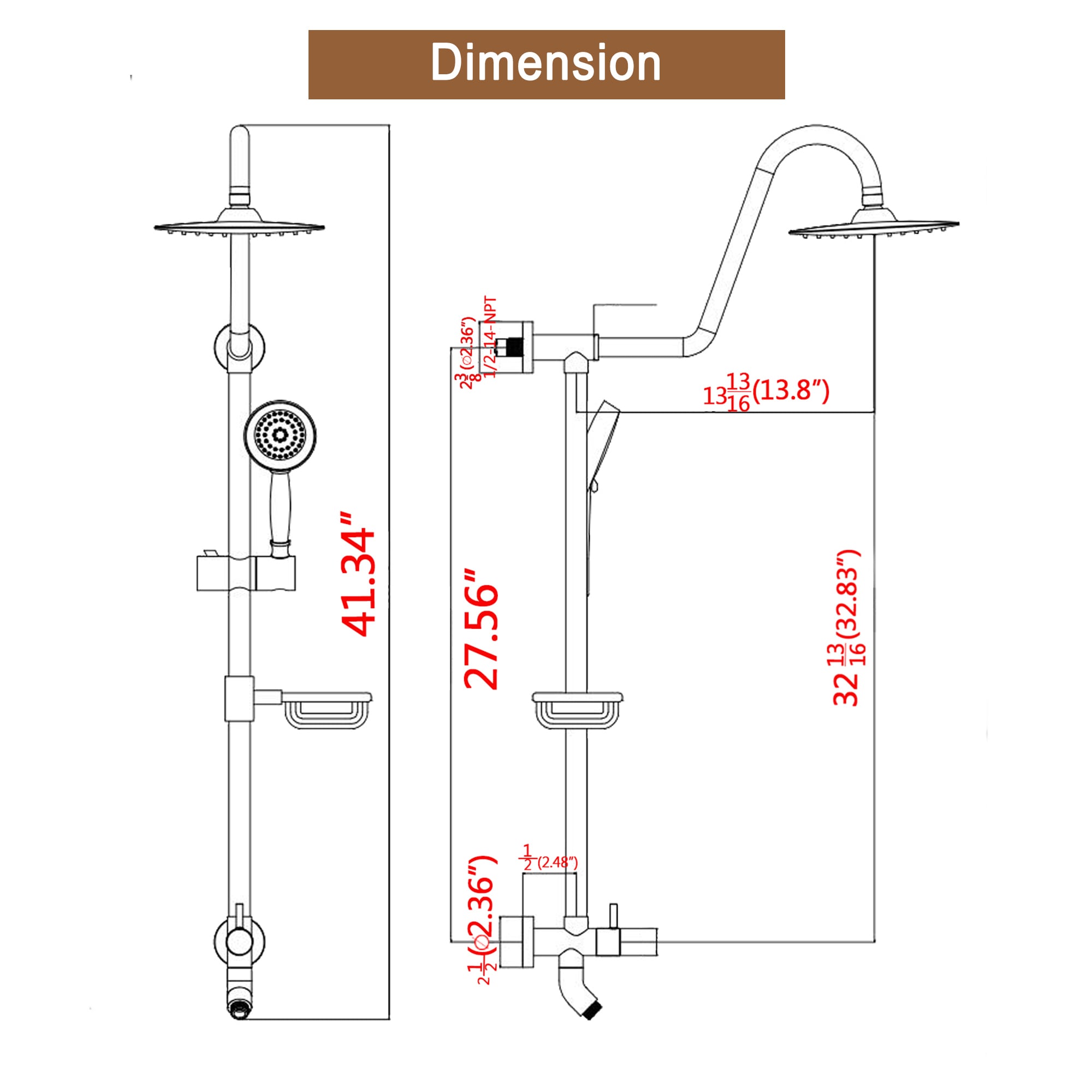 Clihome RB0712 Showerhead-Bar-Panels - View #5