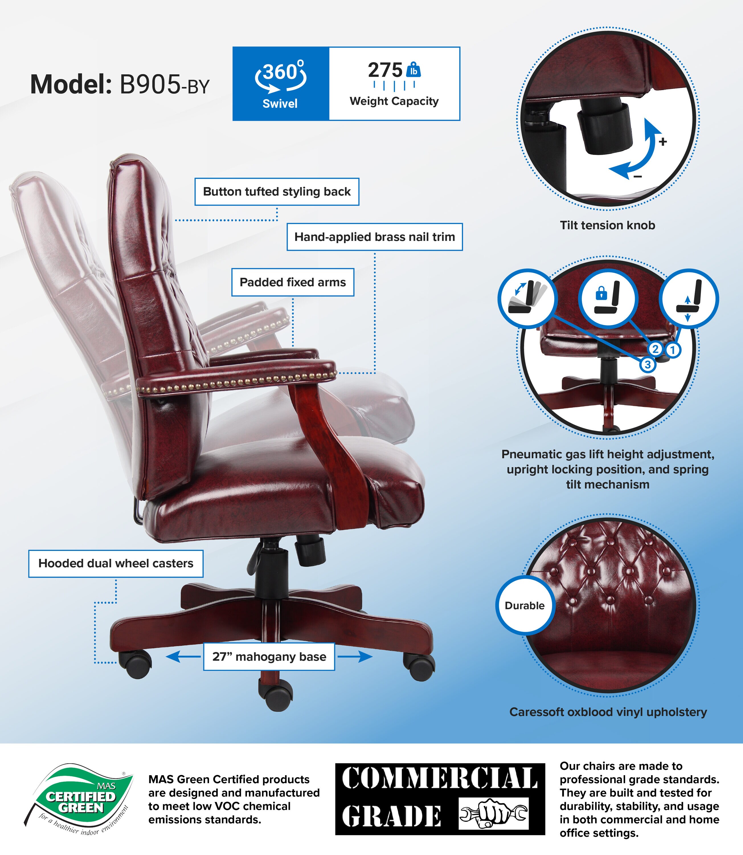 Boss Office Products B905-BY Office-Chairs - View #7