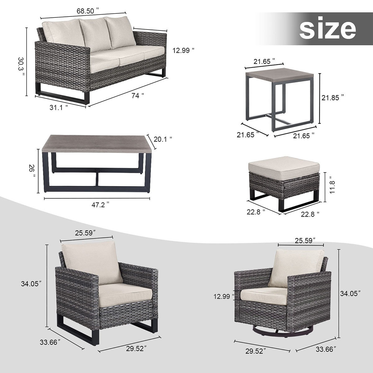 Rilyson FS062063069065070-2 Patio-Conversation-Sets - View #14