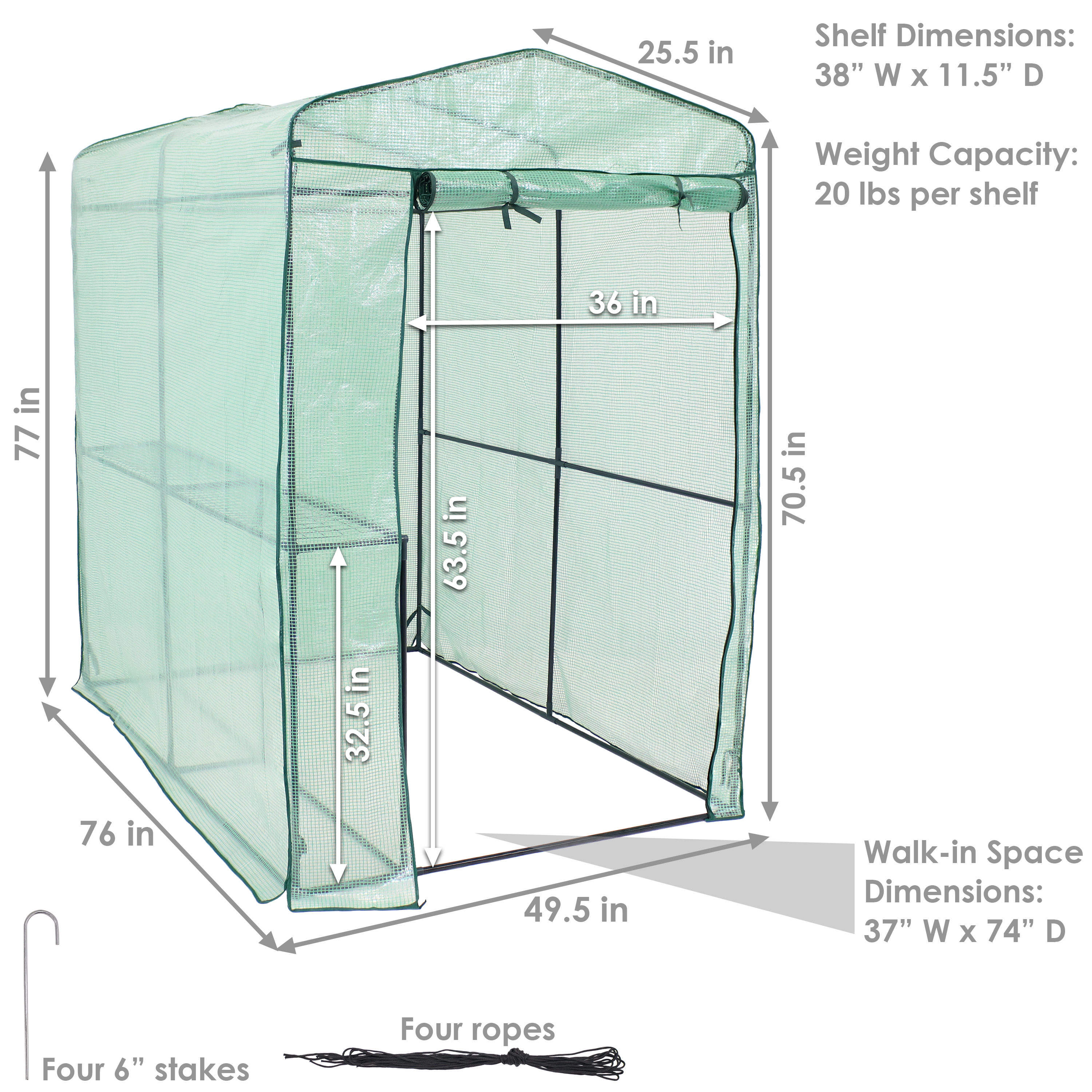 Sunnydaze Decor HGH-864 greenhouses - View #8