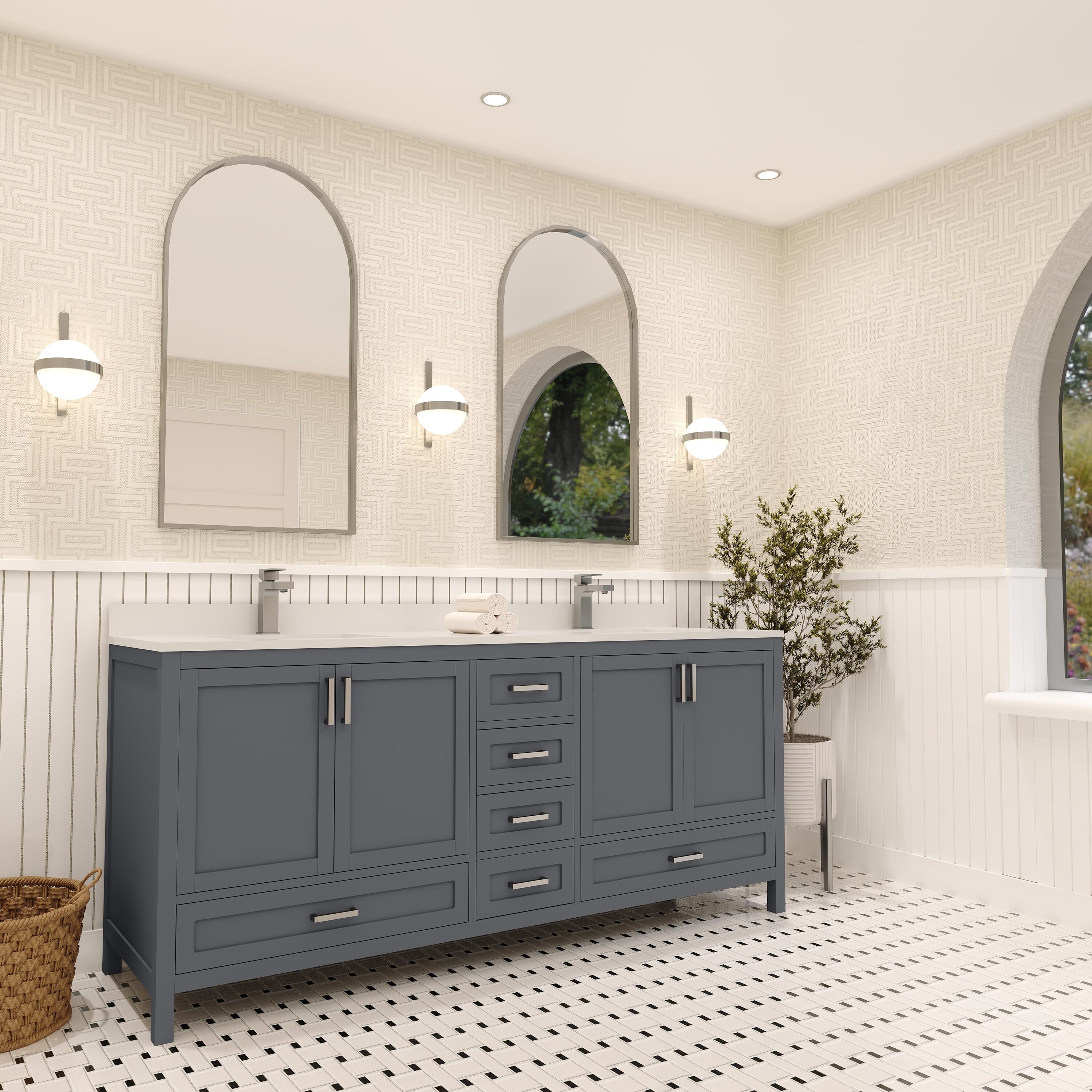 Ayna Decors AVR72CG3122 Bath-Vanity-Combo - View #2