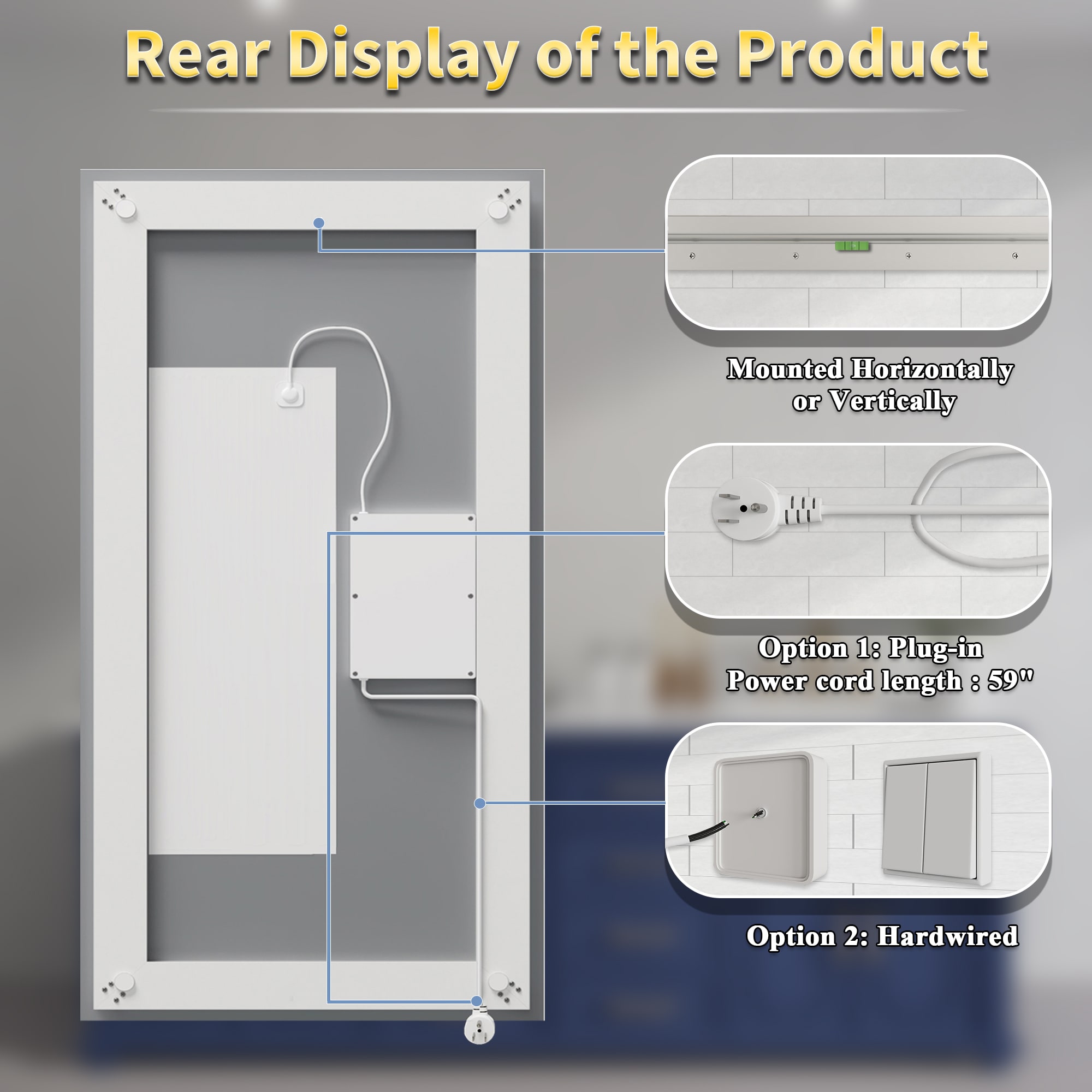 ExBrite DHBM4024FLALX1 Framed-Bath-Mirrors - View #11