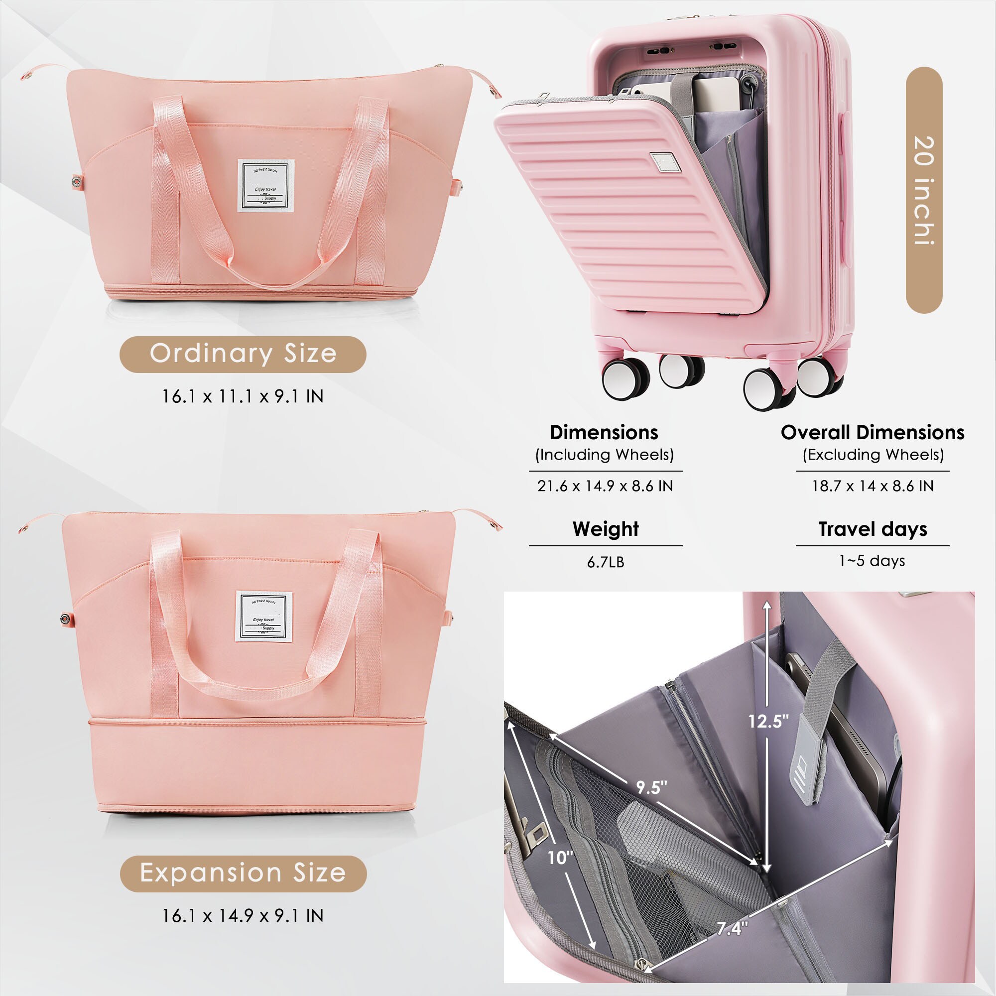 SINOFURN SYD9600008PK Luggage-And-Luggage-Sets - View #7