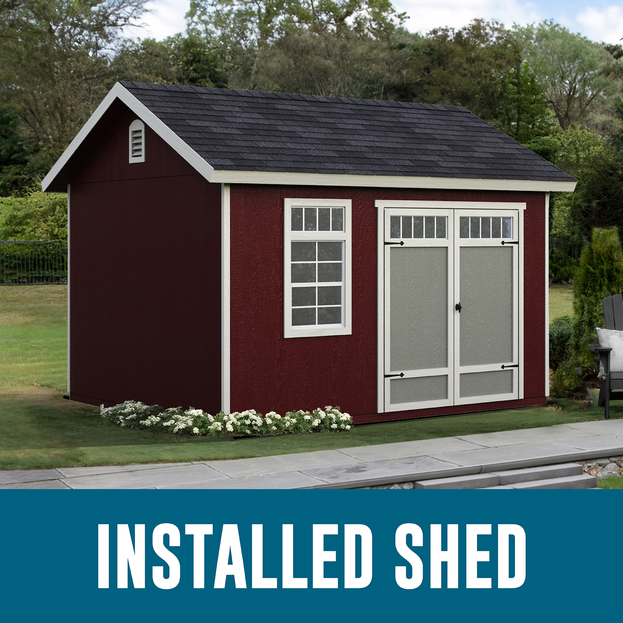 Heartland Biltmore 12-ft x 10-ft Gable Style Wood Outdoor Storage Shed with 1 Windows 1 Doors (Installation Included) #63438-3