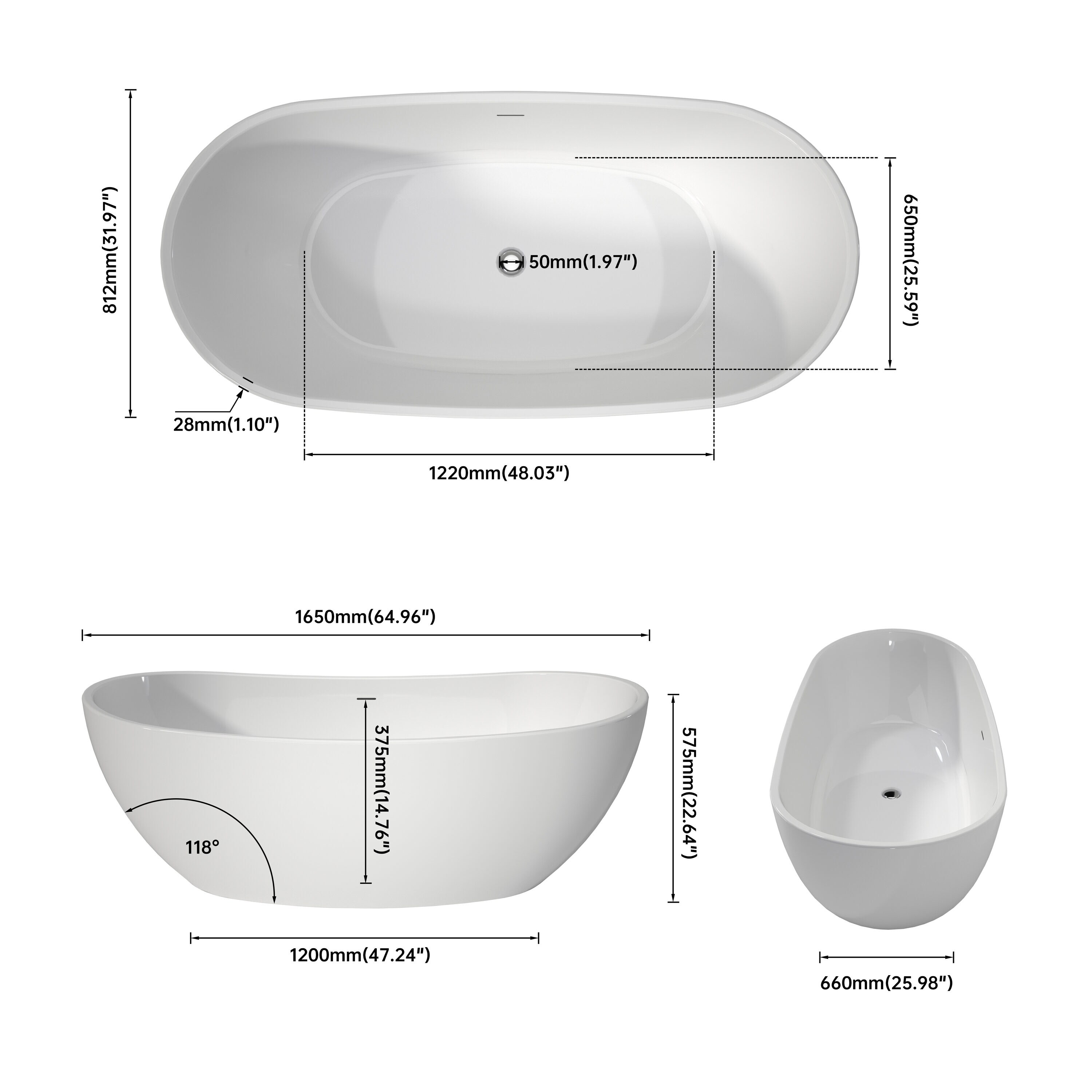LIVIZA LBTG-VZ67ALT bathtubs - View #4