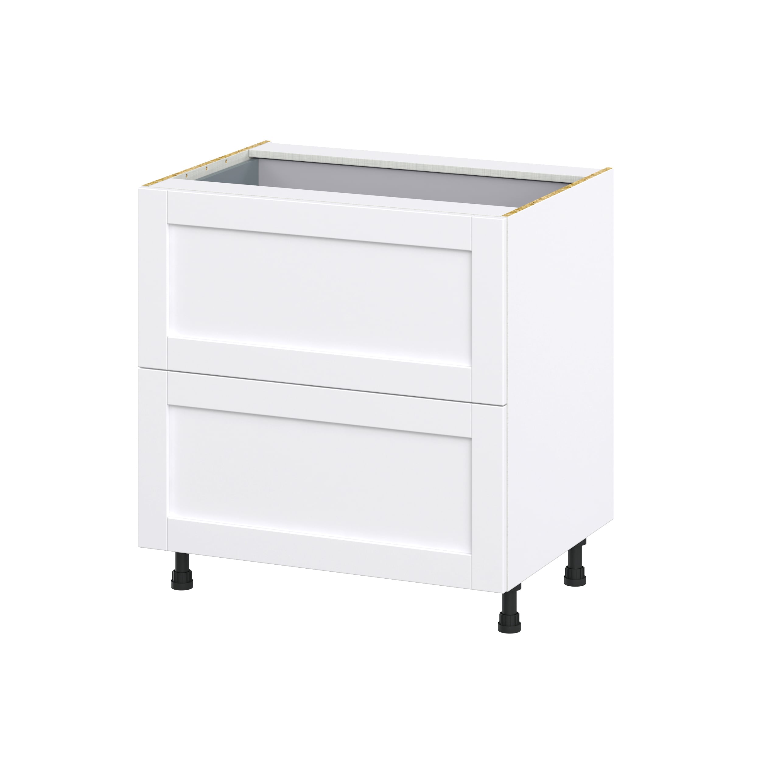 Hugo&Borg DSB2D33I1-RM Rosemont 33-in W x 34.5-in H x 24-in D Glacier White 3 -Drawers Drawer Base Fully assembled Cabinet (Recessed Panel Shaker)