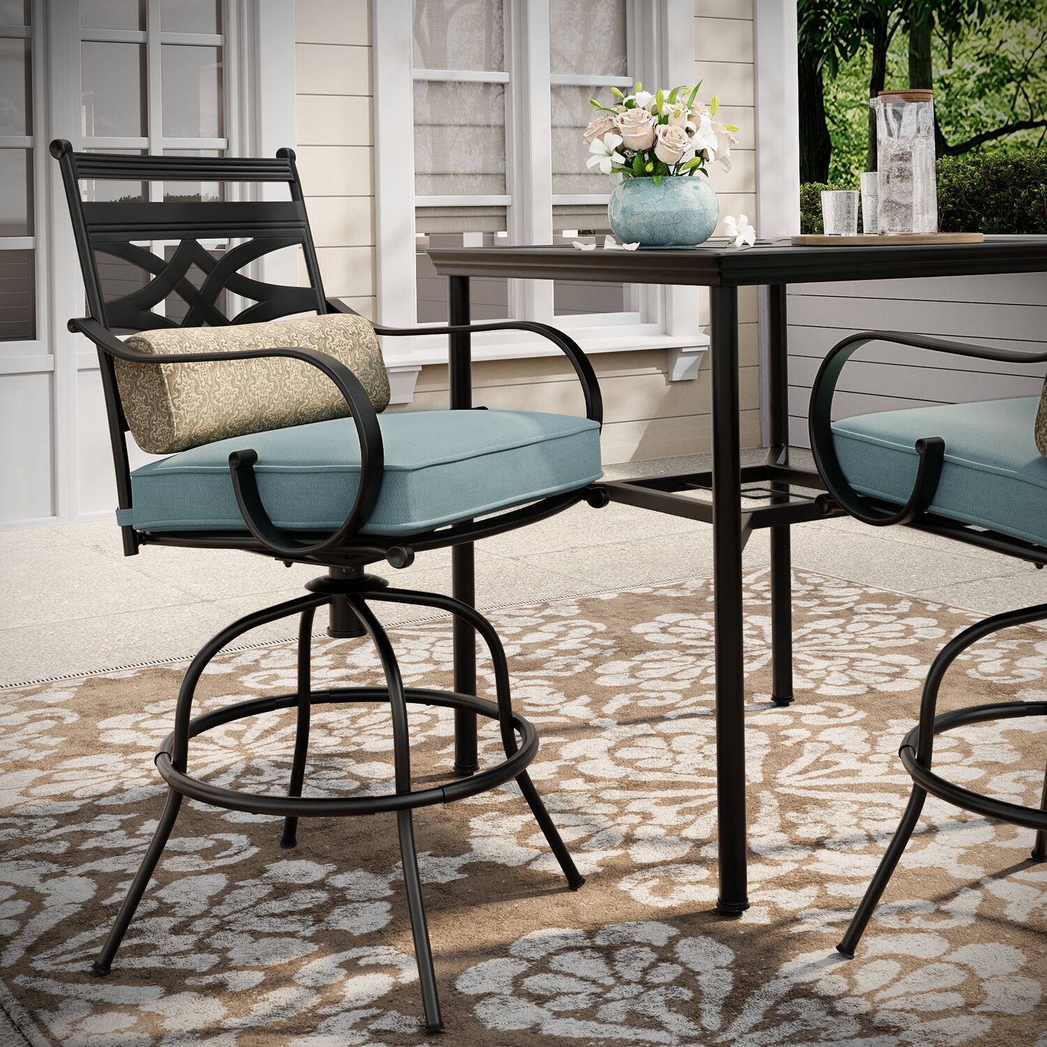 Hanover MCLRDN3PCBRSW2-BLU Patio-Dining-Sets - View #13