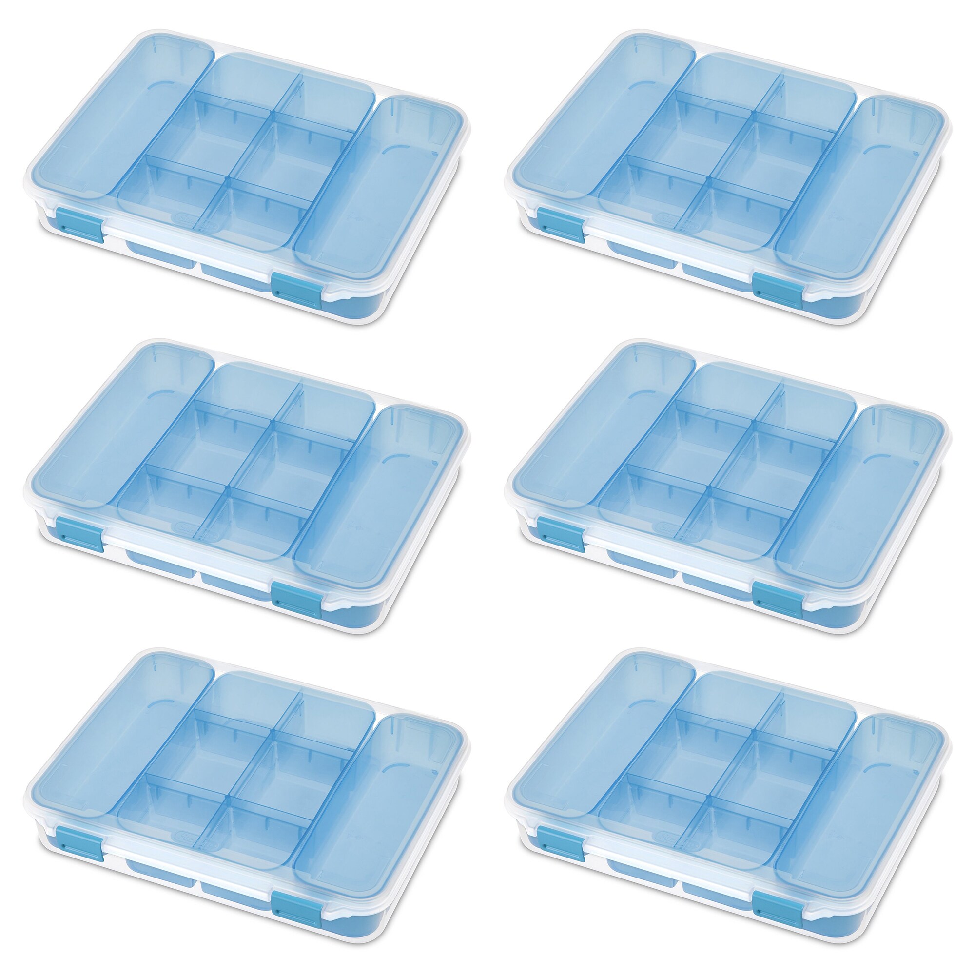 15 Qt./14 L Latch Box Plastic -Stadium Blue Case Of 10 Sterilite Storage Box 