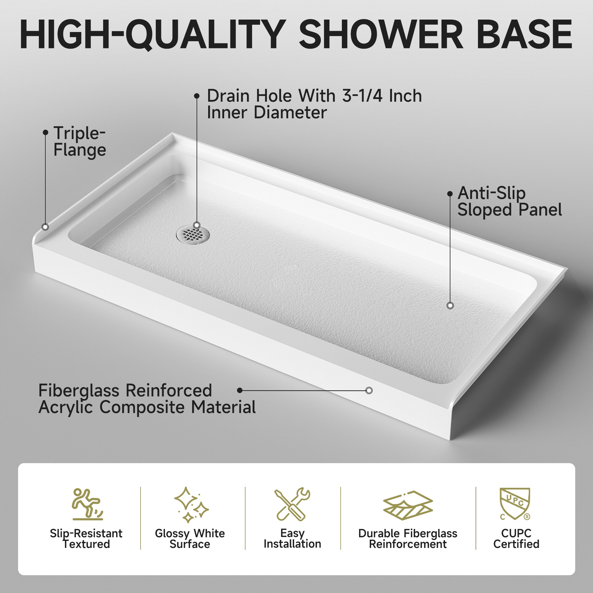 Huluwat DJ-5P487505 Shower-Floors - View #8