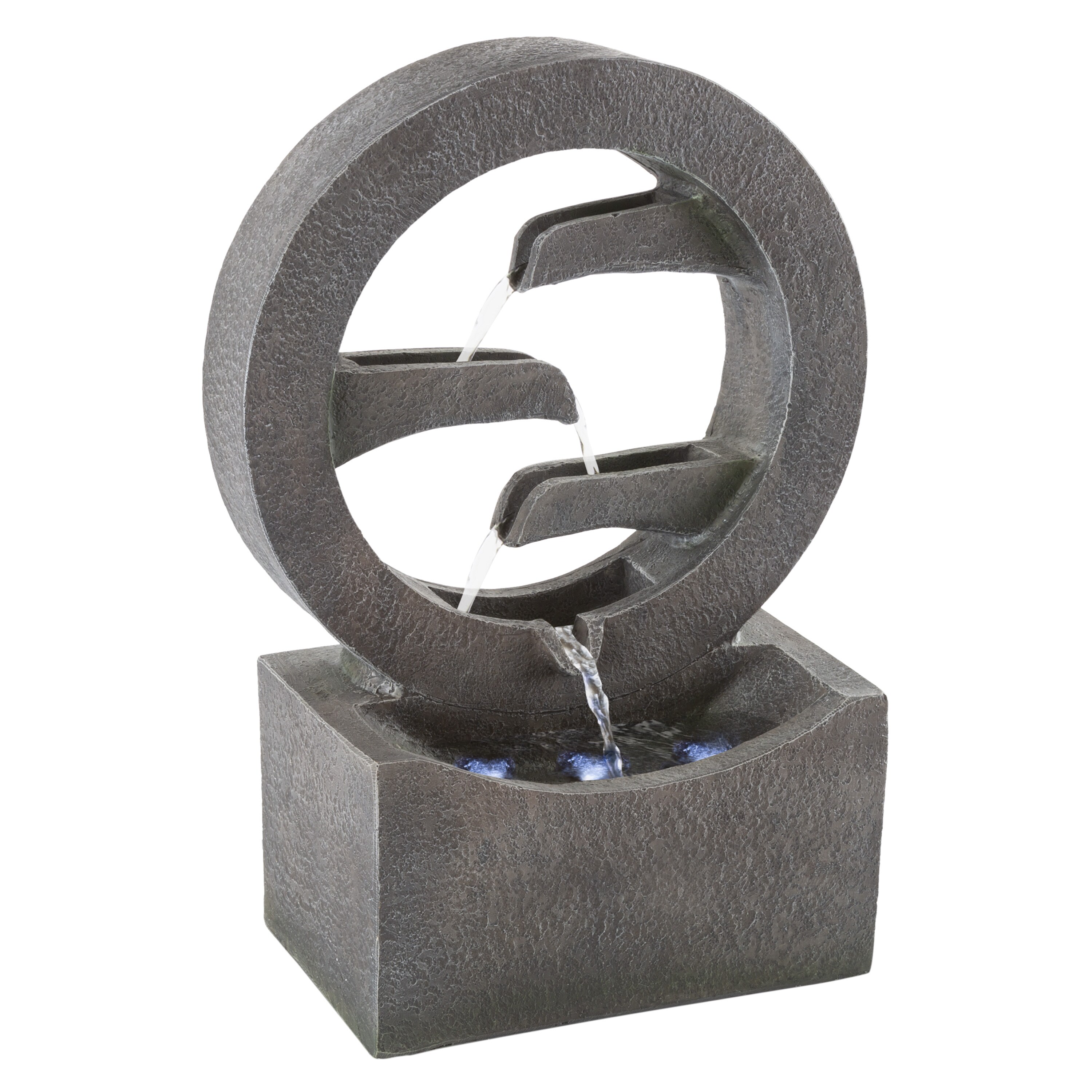 Nature Spring 549405ONM 18.5-Inches H Resin Water Tabletop Outdoor Fountain Pump Included