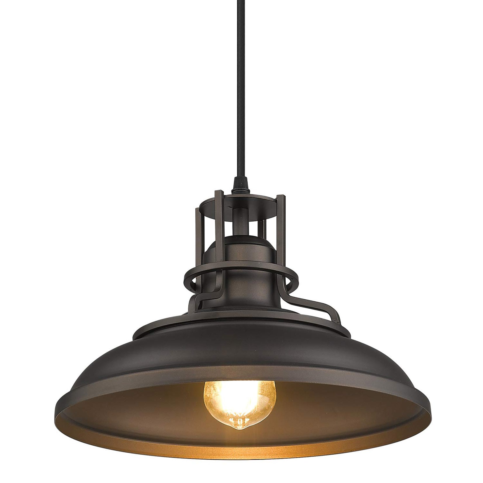 LTMATE LS4FY15-MP ORB JAZAVA Oil Rubbed Bronze Farmhouse Bell Medium Hanging Pendant light