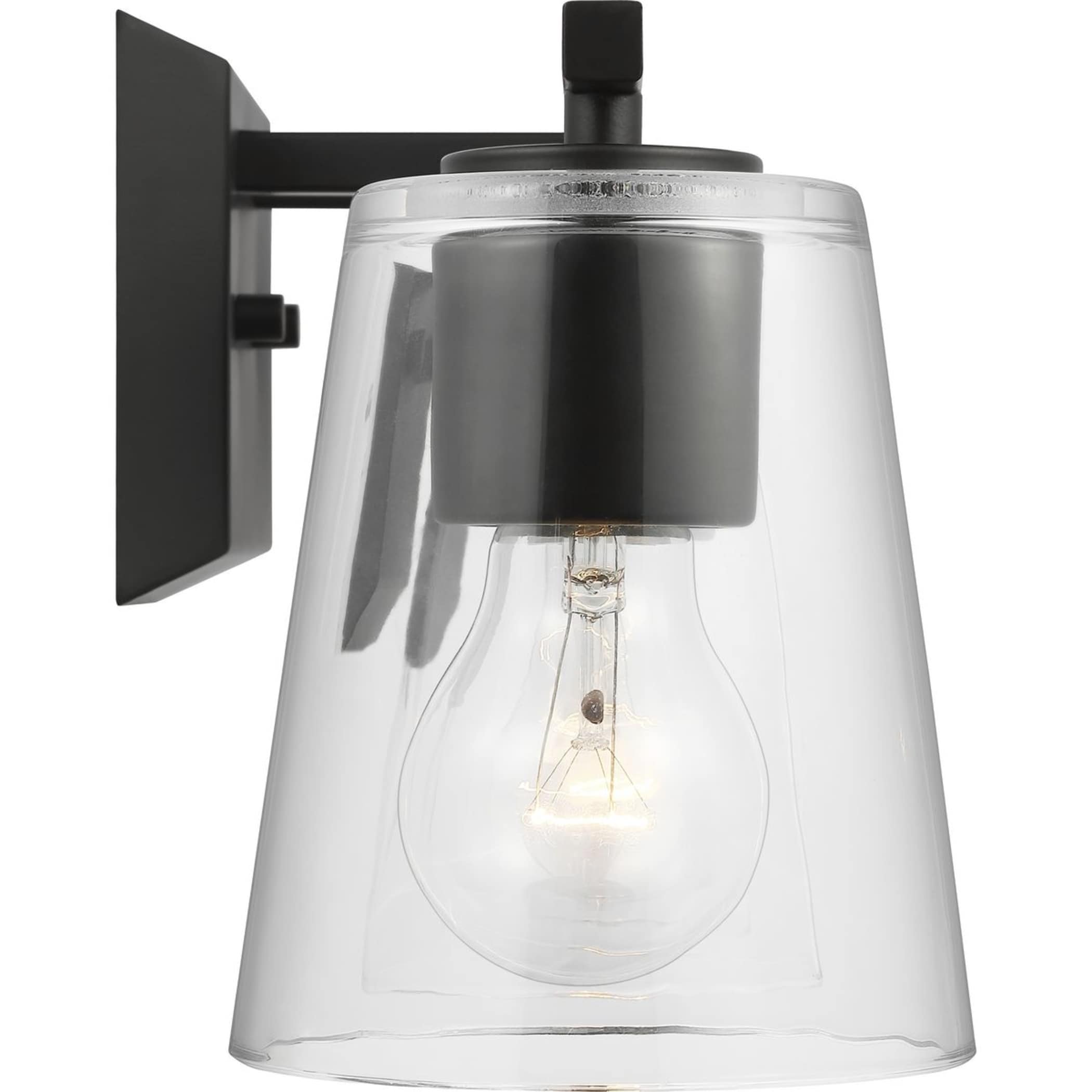Vertex Matte Black Dimmable Four-Light Bath Fixture