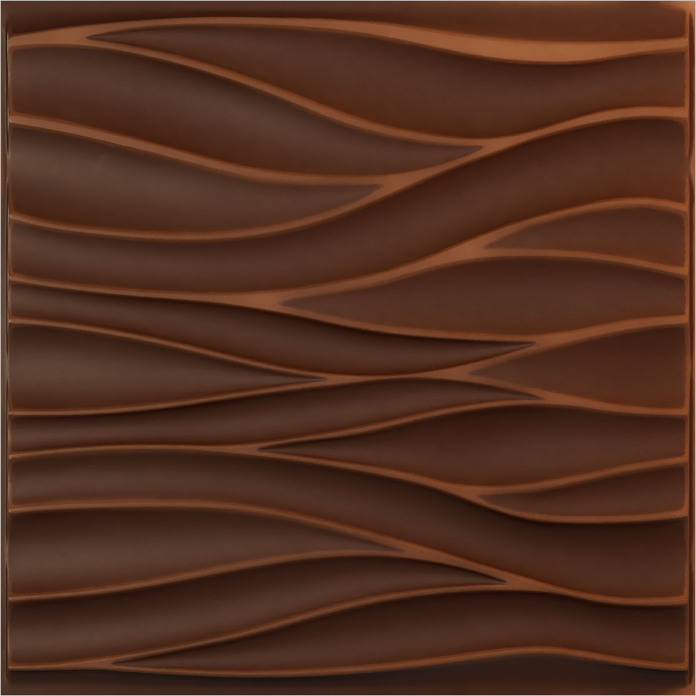 Ekena Millwork WP20X20RPDRU-CASE-12 19-5/8-in x 19-5/8-in Embossed Universal Aged Metallic Rust PVC Wall Panel 12 -Pack