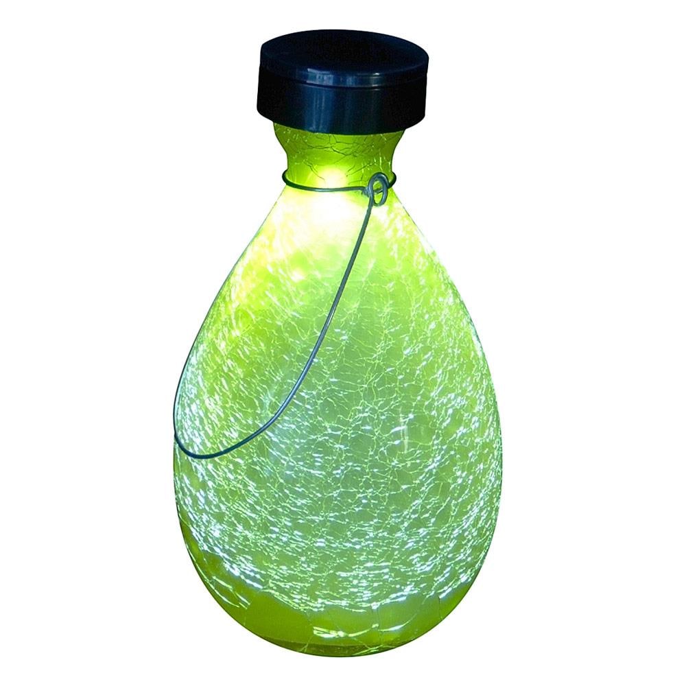 Minuteman International SL-SV01Y 4.25-in x 7-in Yellow Glass Solar Outdoor Decorative Lantern