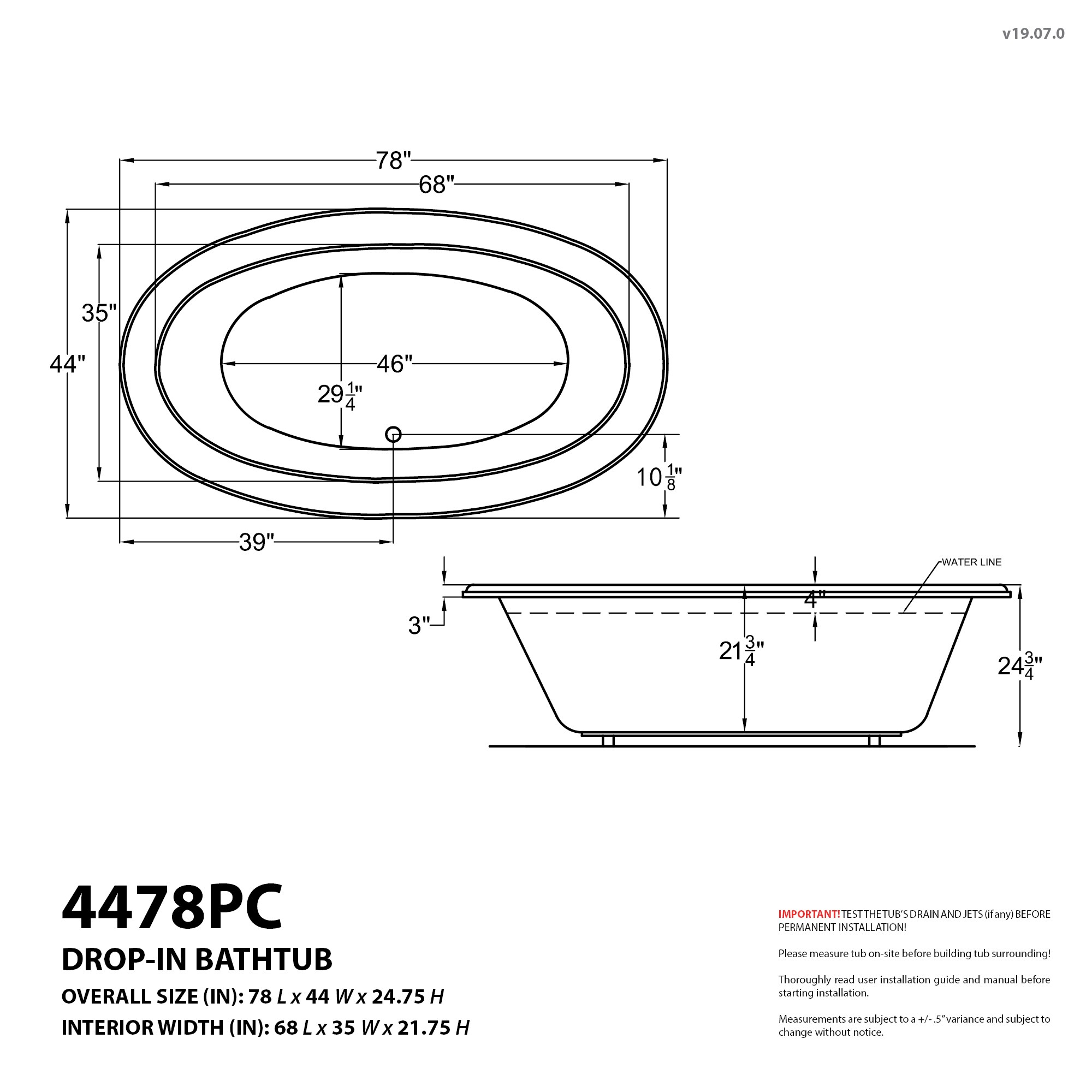 Endurance LS4478PCWL bathtubs - View #5