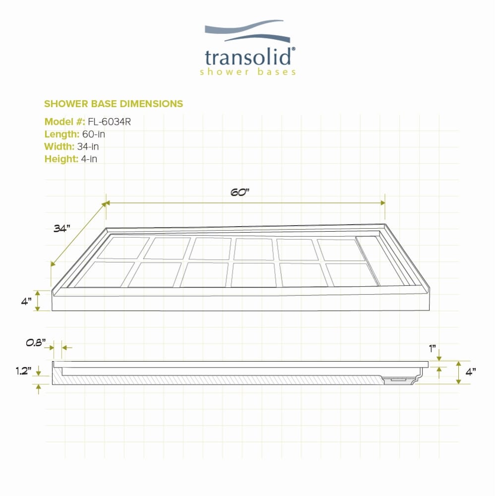 Transolid FL6034R-38 Shower-Floors - View #6