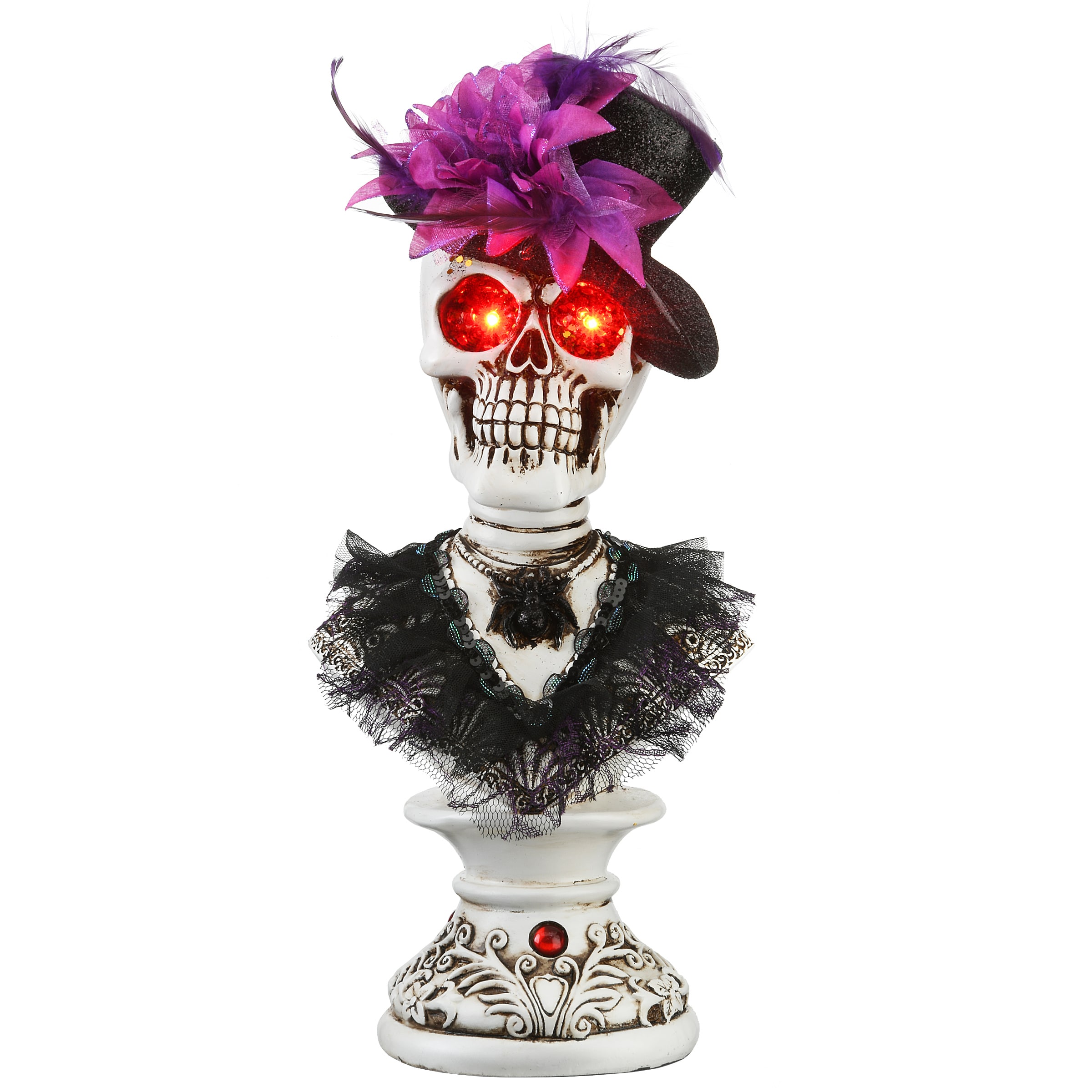 National Outdoor Living FA59-50123B-1 16-Inches Freestanding Lighted Skeleton Figurine Sculpture