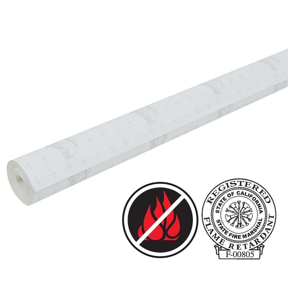 Frost White 1 Roll Flameless Flame Retardant Paper 48 x 100' 