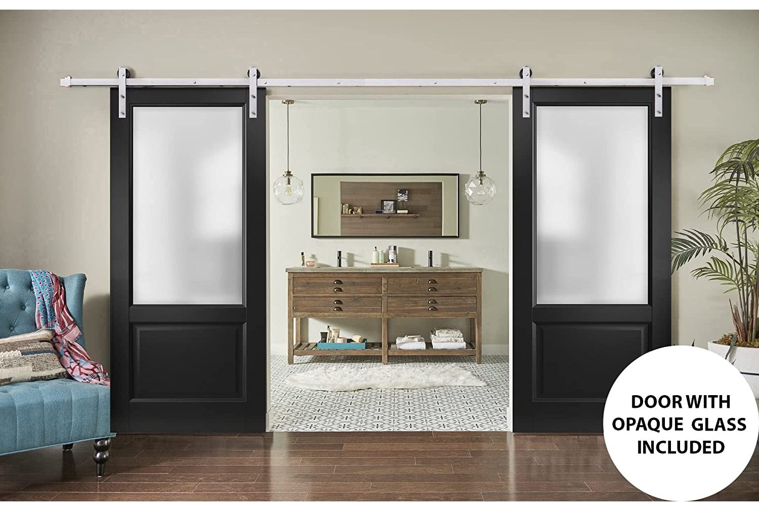 SARTODOORS LUCIA22DB-S-BLK-7296 Barn-Doors - View #5