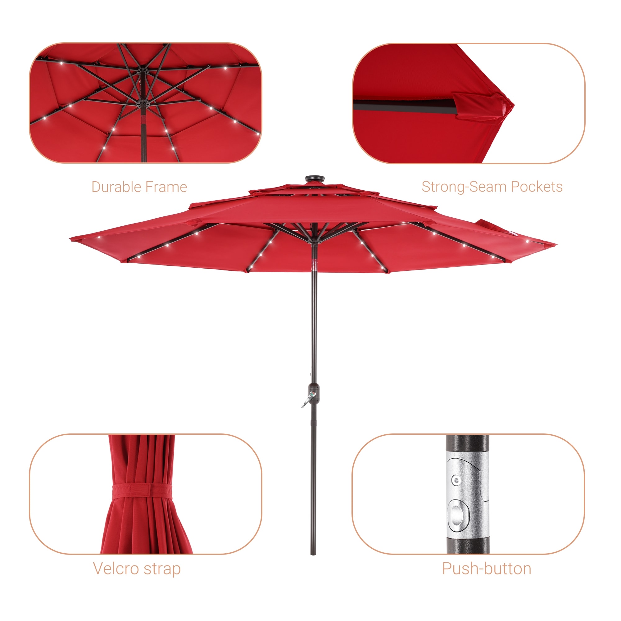 ACEGOSES LW-LED10RD Umbrellas-2 - View #5