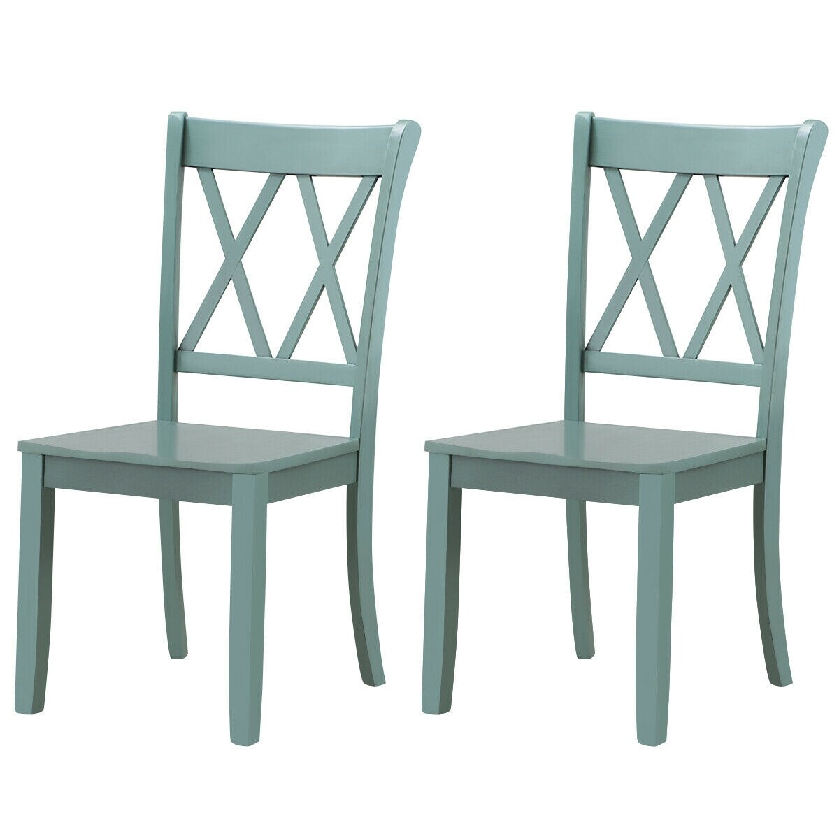 CASAINC Set of 2 cross back wood dining chair Casual Wool Wingback Chair (Wood Frame) in the 