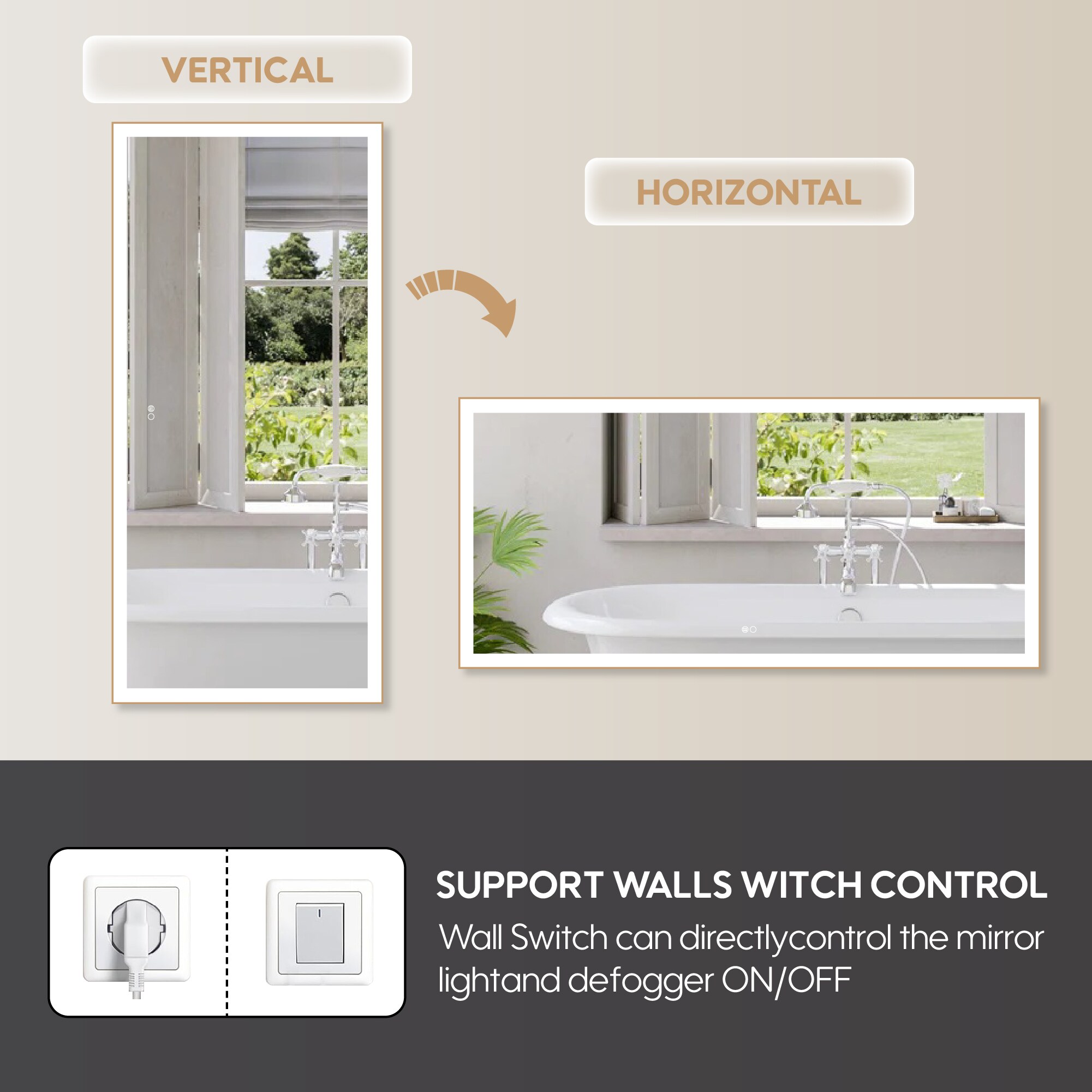 CALVON HML6028GD Framed-Bath-Mirrors - View #8