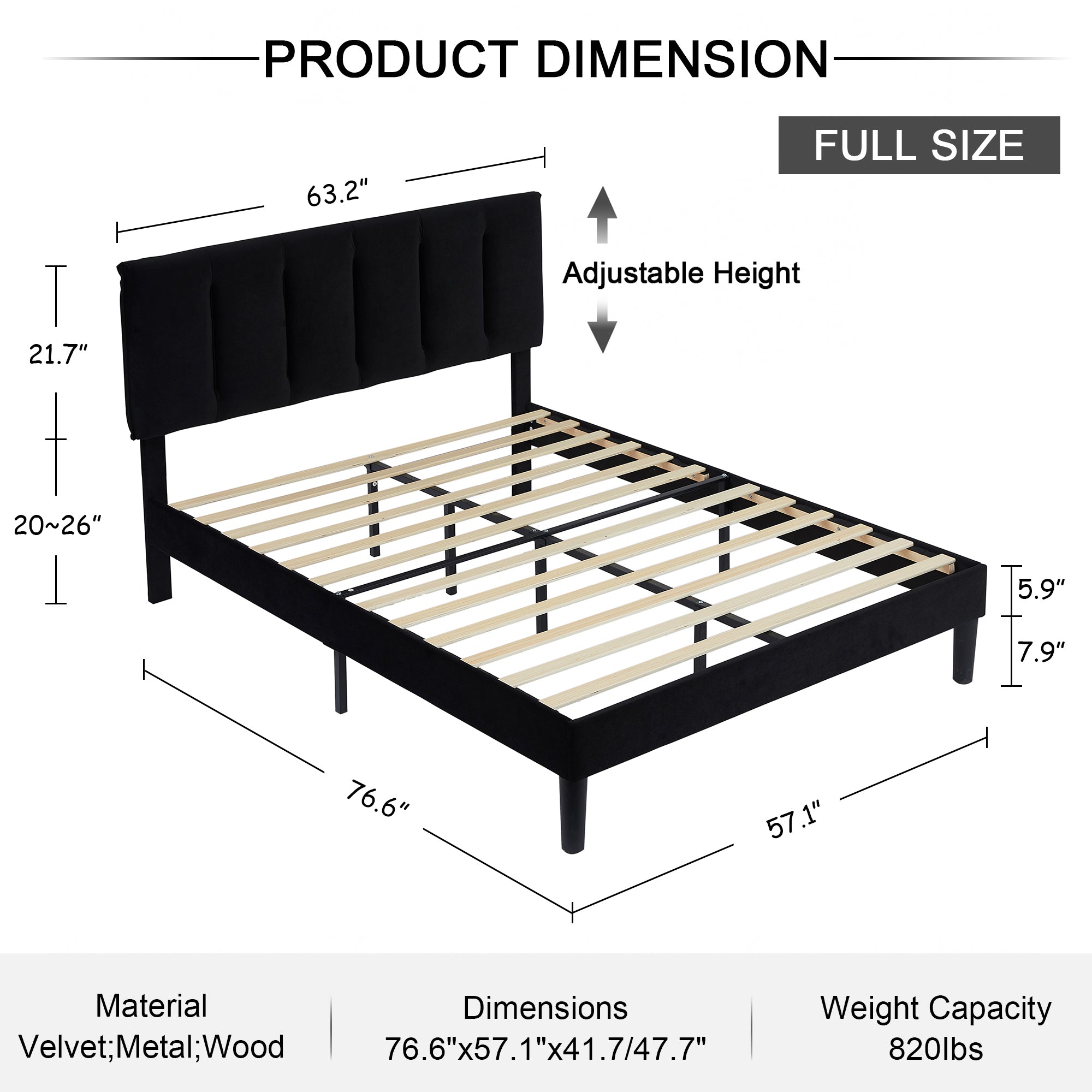 Vecelo LOE-CY-FB04-BLK beds - View #3
