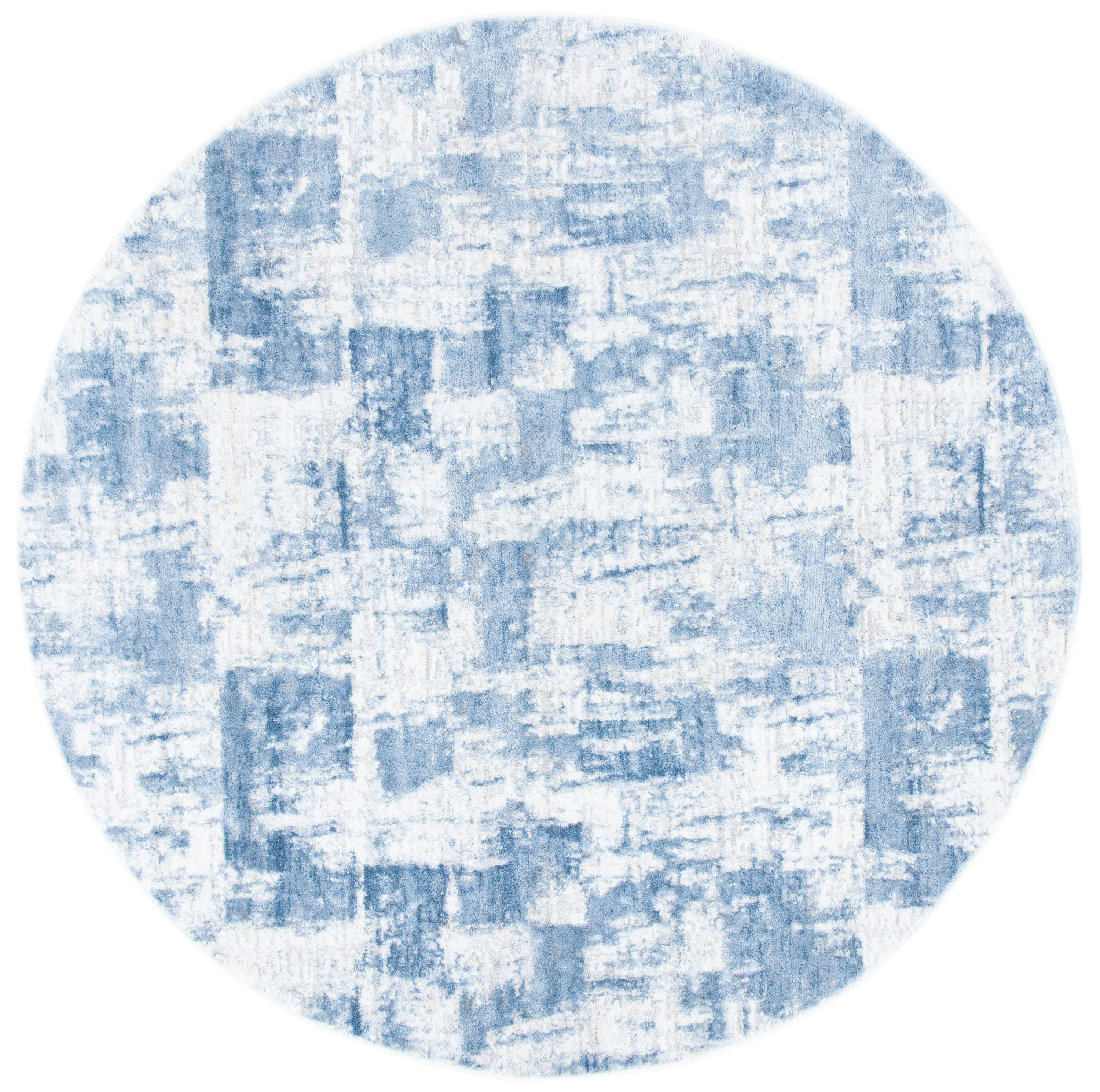 Safavieh ALA786A-7R Amelia Oristo 7 x 7 (ft) Loomed Synthetic Ivory/Blue Round Indoor Abstract Area rug