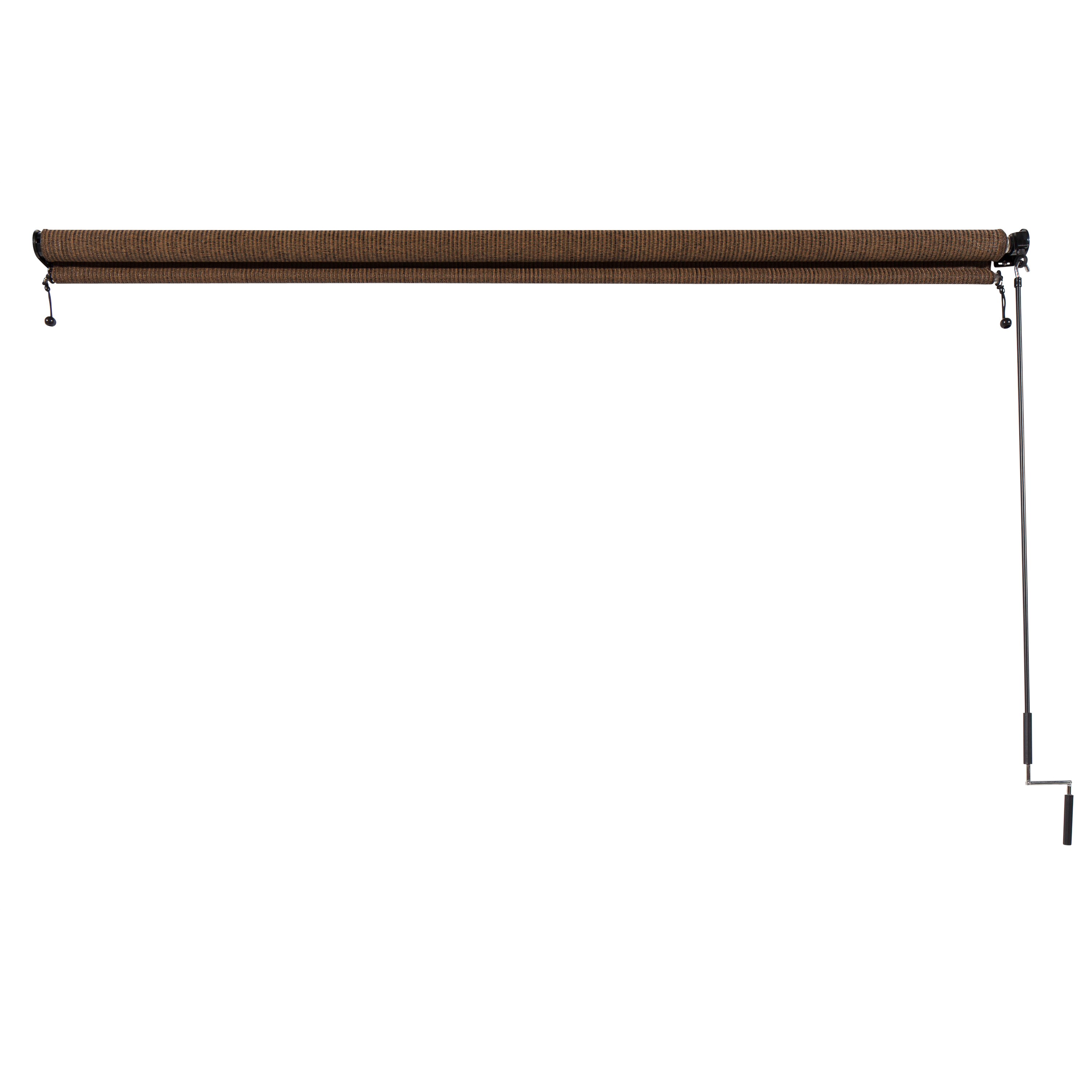 Coolaroo 72-in x 72-in Mocha Light Filtering Cordless Outdoor Roller Shade