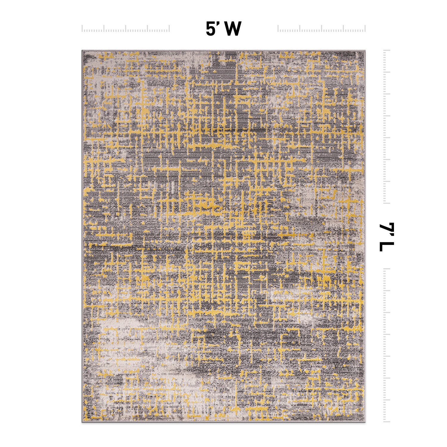 World Rug Gallery 394YELLOW5X7 rugs - View #3