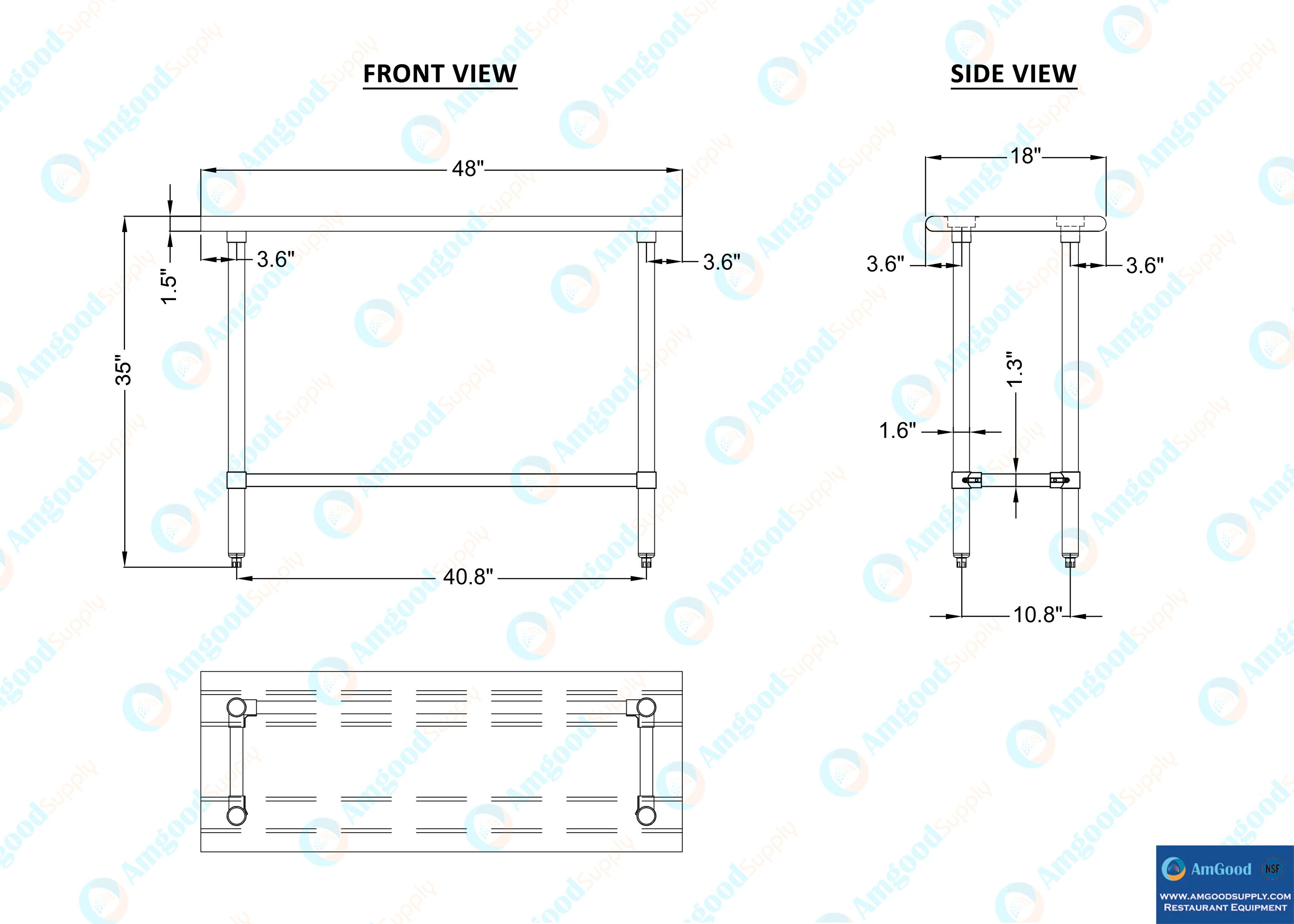 Amgood LWT-1848-RCB Kitchen-Furniture - View #5