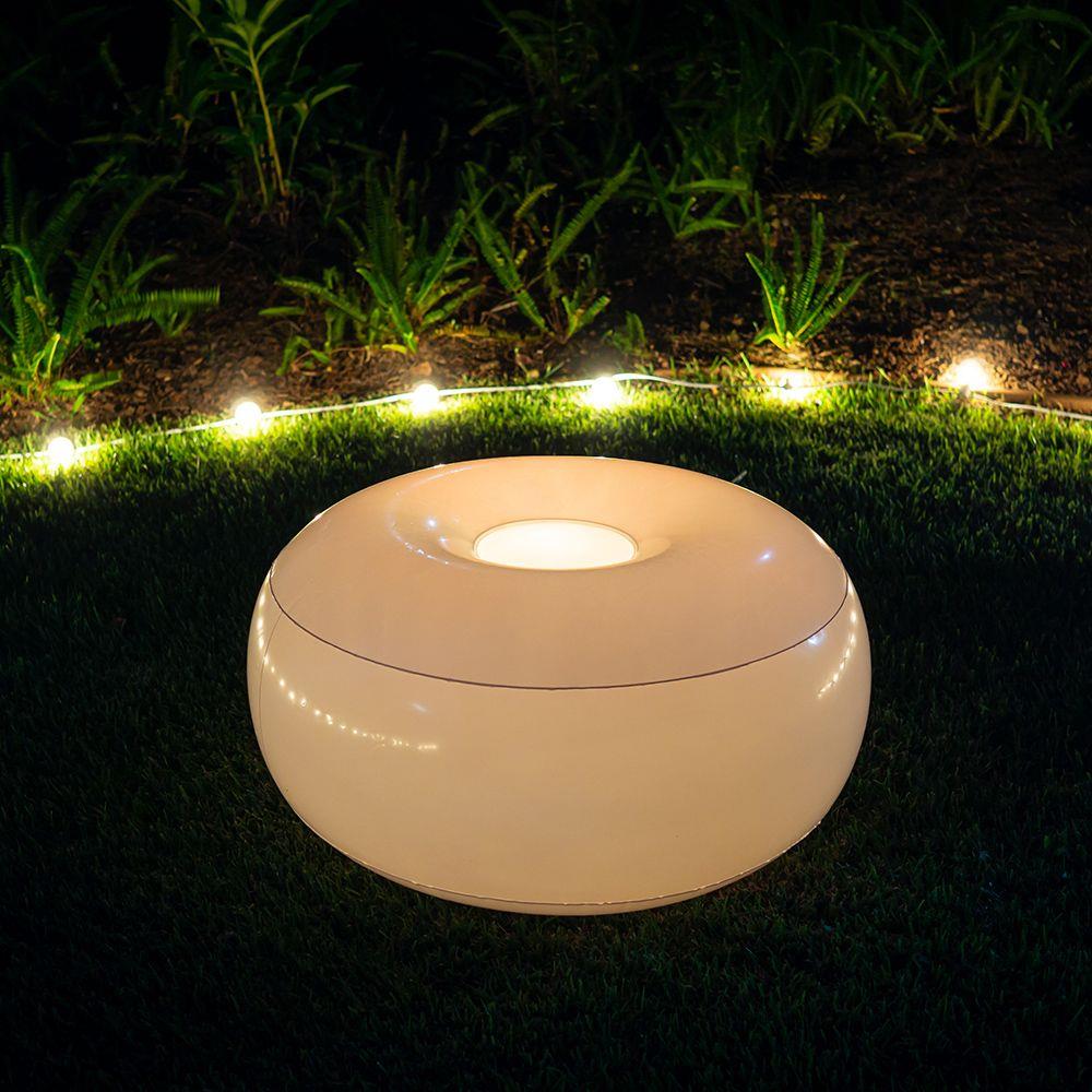 PoolCandy AirCandy Illuminated LED Inflatable Ottoman In The Inflatable ...