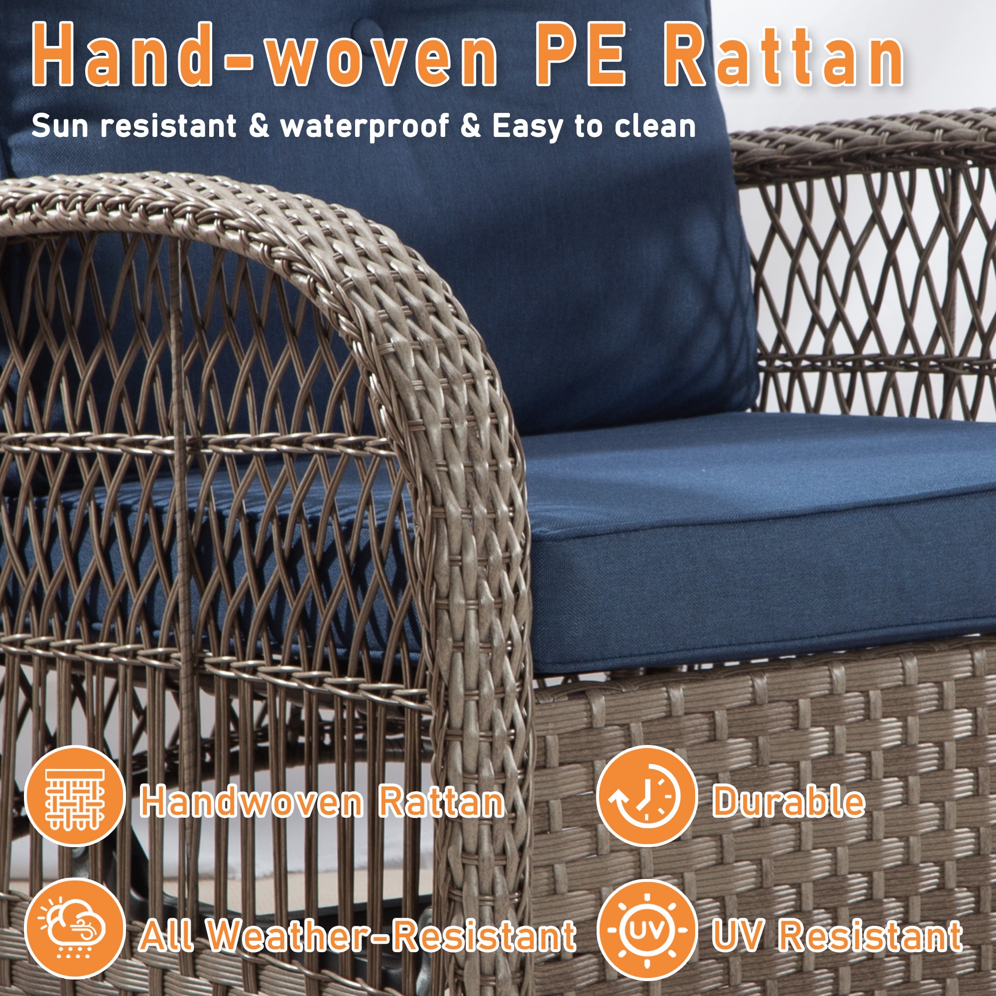 Gardenbee HGL-M52B-BLU Patio-Conversation-Sets - View #4