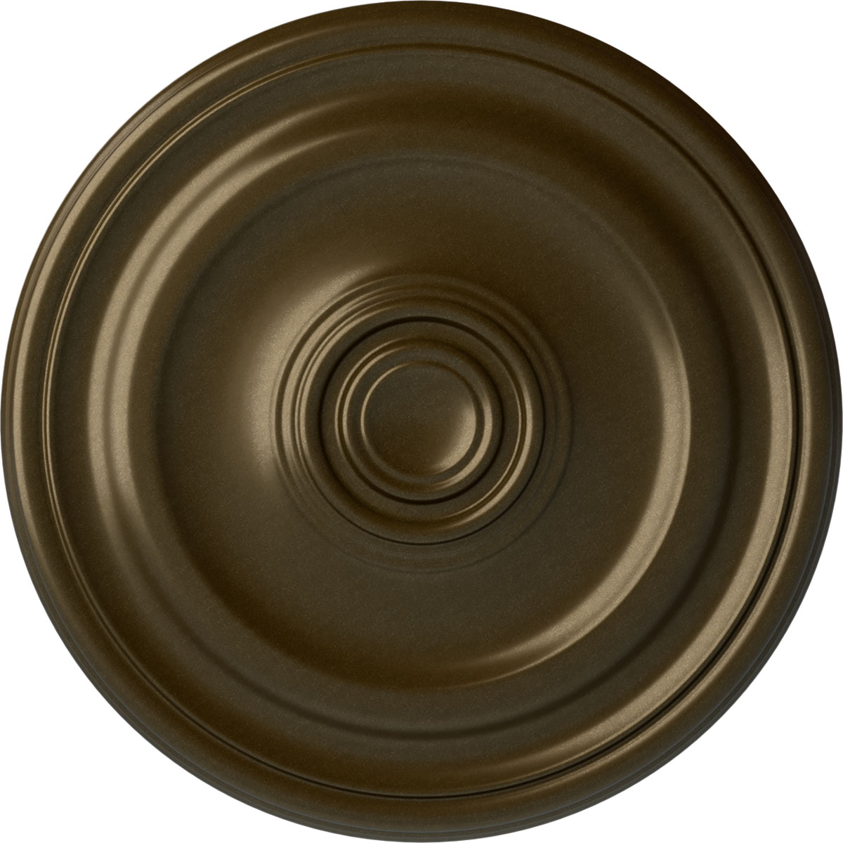 Ekena Millwork CM15DEBRS Devon 15.75-in W x 15.75-in L Painted Brass Polyurethane Whole Ceiling Medallion